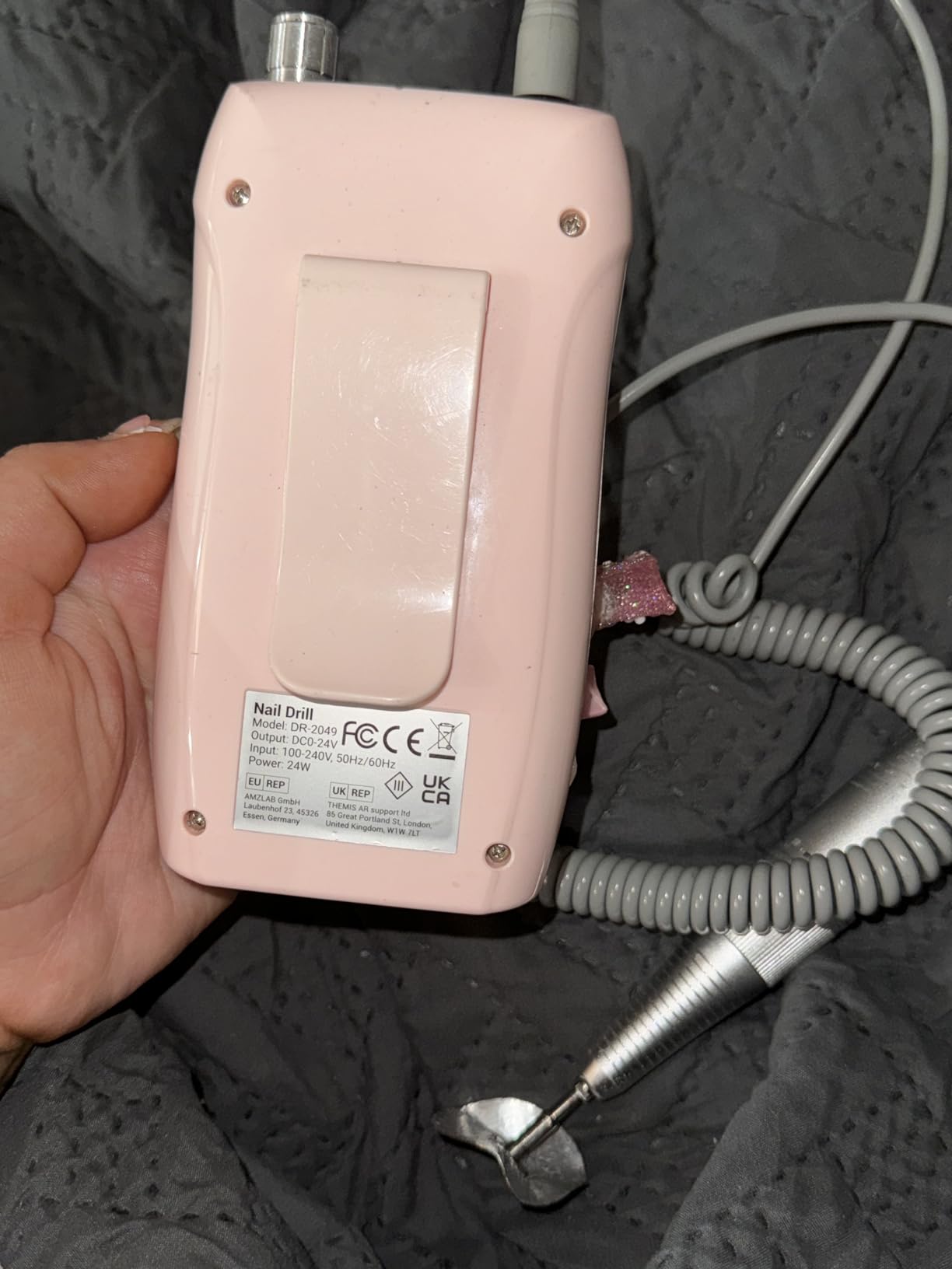MelodySusie Entry-Level Clip-On Rechargeable Nail Drill, SC320H 30000RPM Popular Classic E-File with LCD Display for Manicure Shaping & Gel Removal, Perfect for Training, Nail Art Practice & Home Use customer photo 2