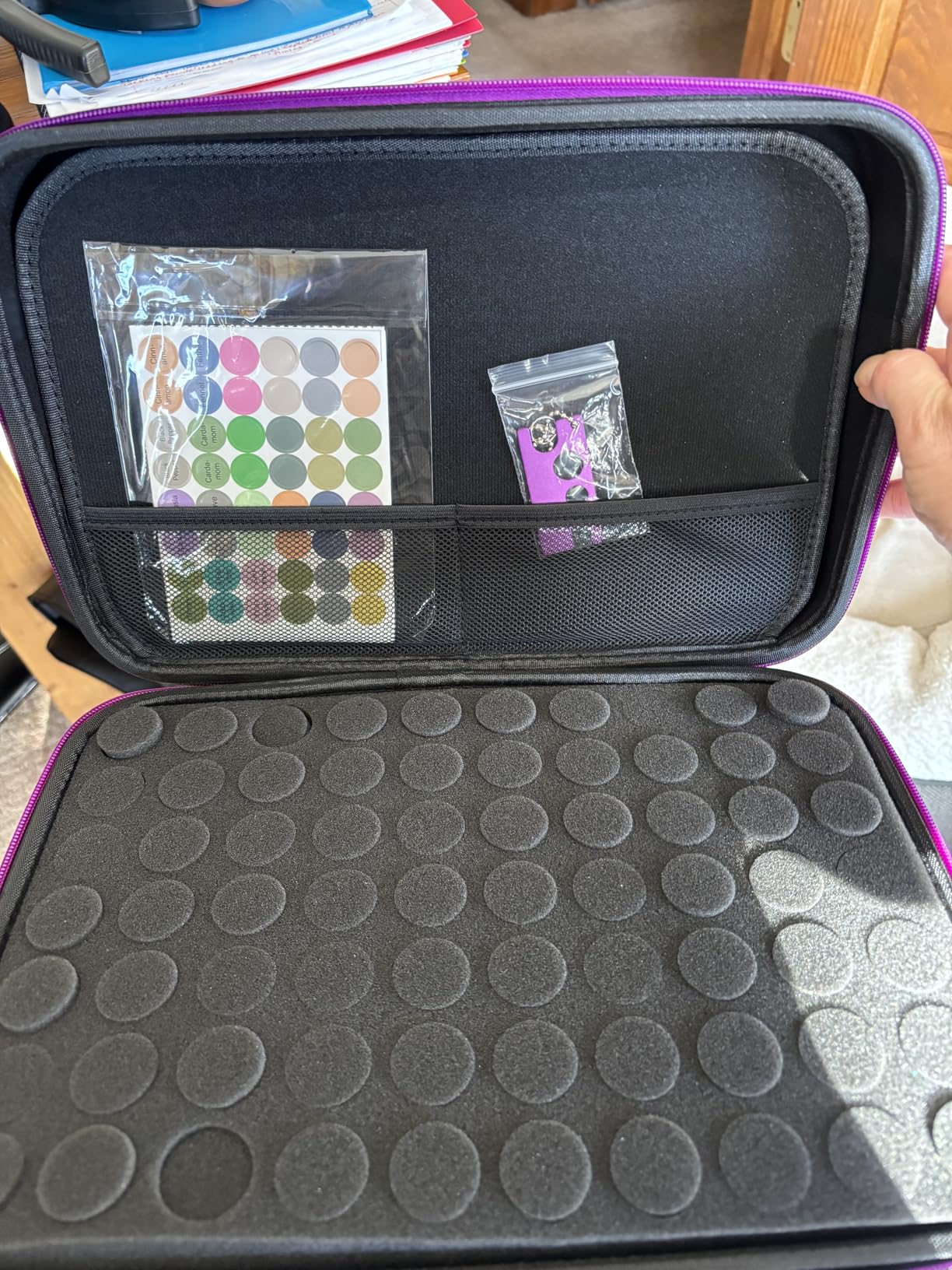 Canboc Essential Oil Storage Holder Organizer Carrying Case, Essential Oils Box Holds 70 Bottles 5ml 10ml 15ml 20ml customer photo 1