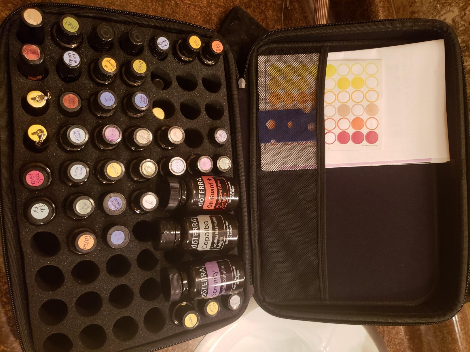 Canboc Essential Oil Storage Holder Organizer Carrying Case, Essential Oils Box Holds 70 Bottles 5ml 10ml 15ml 20ml customer photo 2