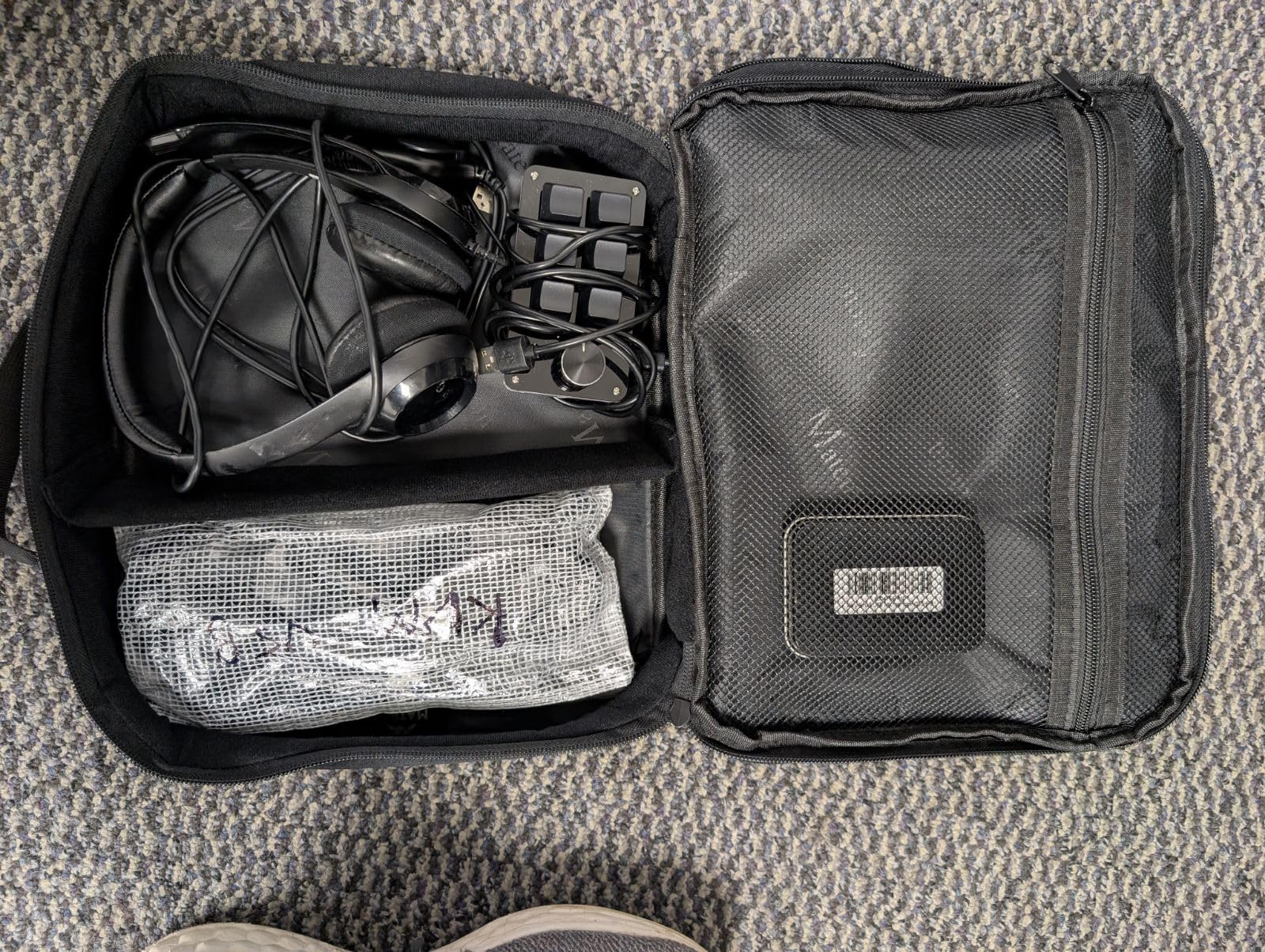 MATEIN Electronics Organizer Travel Case, Water Resistant Cable Organizer Bag for Travel Essentials, Gifts for Men, Storage Bag for Camera Accessories, Phone, Cord & Tablet, Black customer photo 1