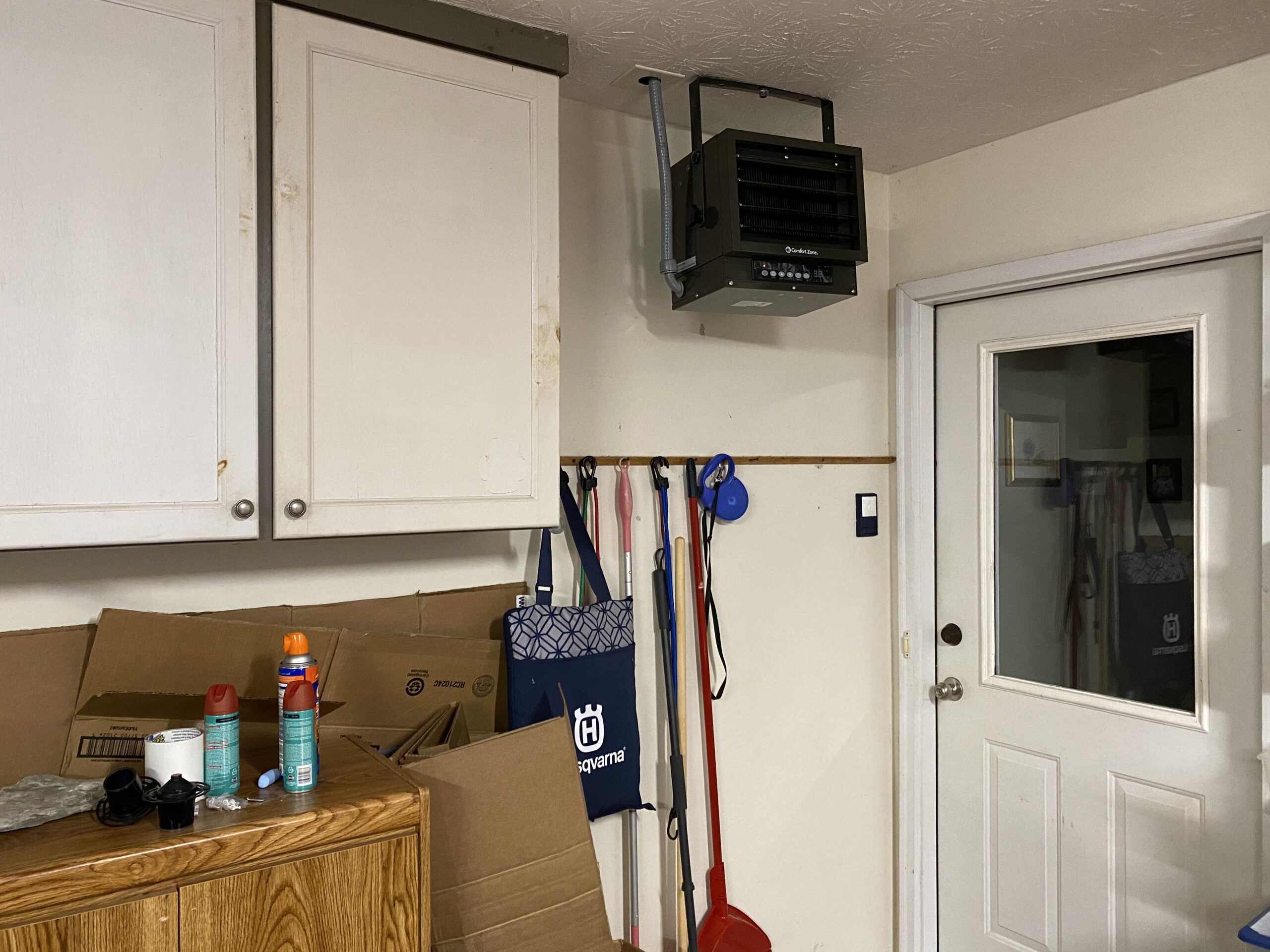 Comfort Zone 7500W Hard-Wired Garage Heater - Industrial & Commercial Ceiling Mount, 240V Fan-Forced with Remote, Digital Thermostat, Timer, 2 Heat Settings, Overheat Protection, Grey customer photo 2