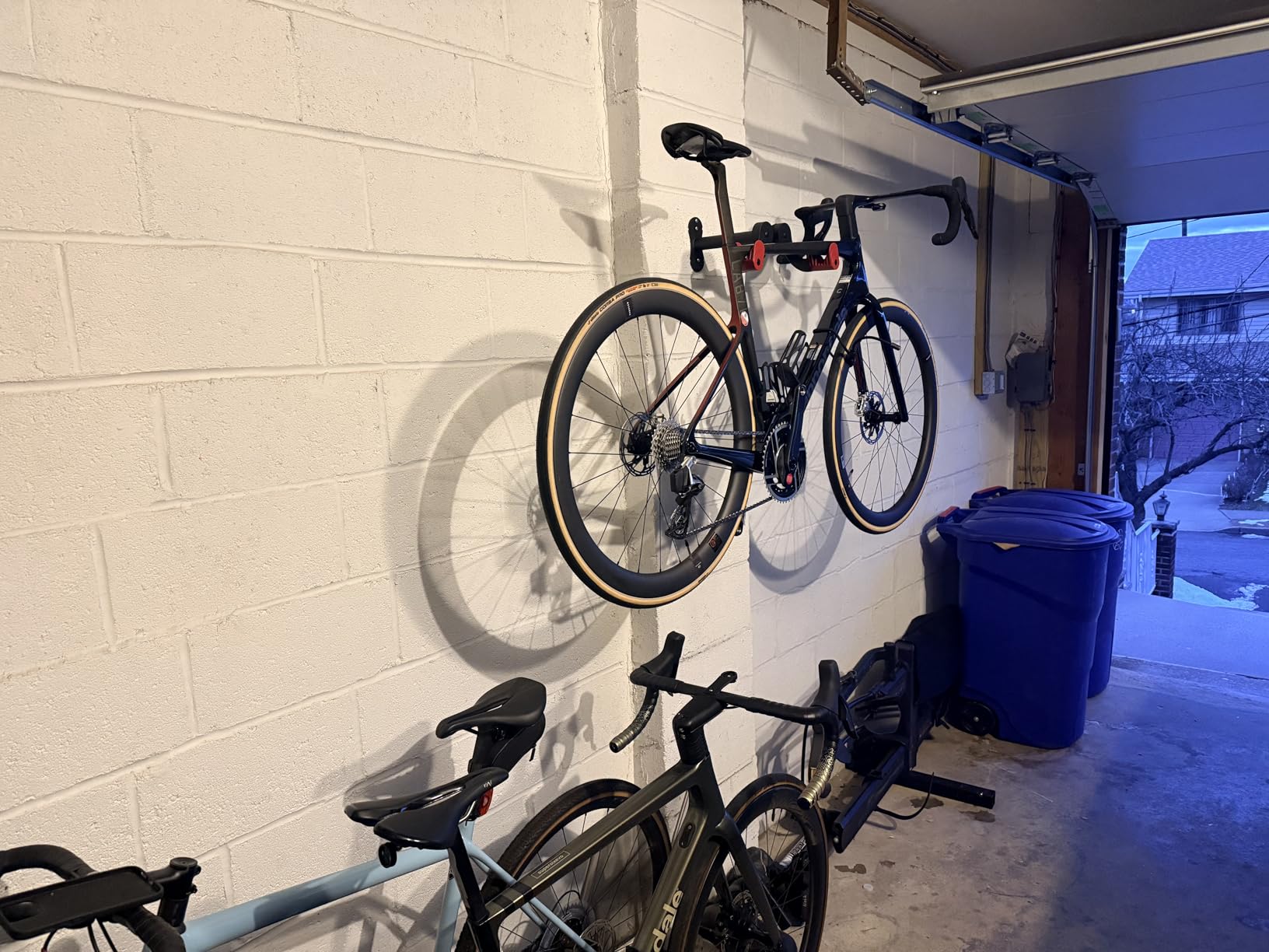 Bike Wall Mount - Horizontal Indoor Bike Rack for 1 Bicycle - Bike Rack for Garage - Safe and Secure Bike Hook for Road, Mountain or Hybrid Bikes - Bike Hanger, Bicycle Storage customer photo 1