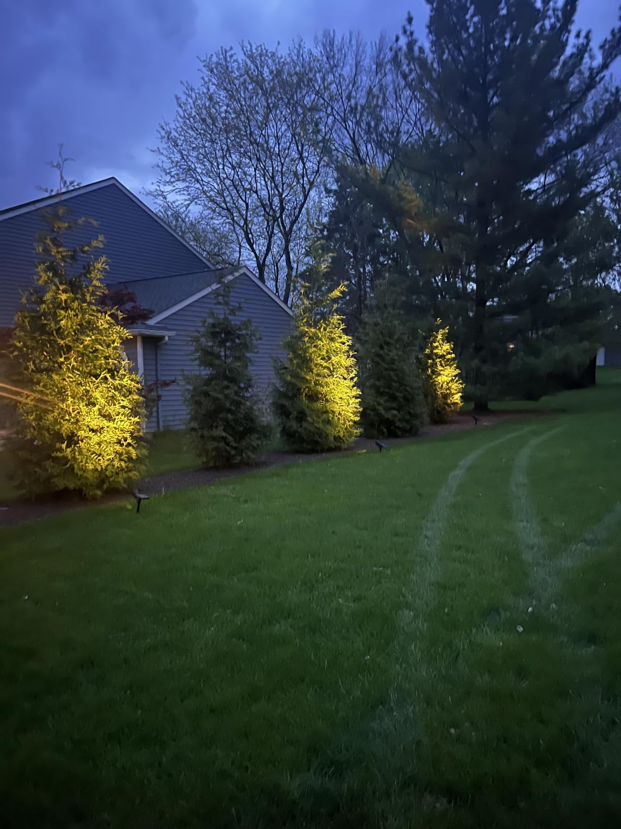 InnoGear Solar Lights Outdoor Waterproof Solar Garden Light for Outside Yard Landscape Lighting Pathway Spot Lights Spotlight Wall Light Auto On/Off, Pack of 6 (Warm White) customer photo 1