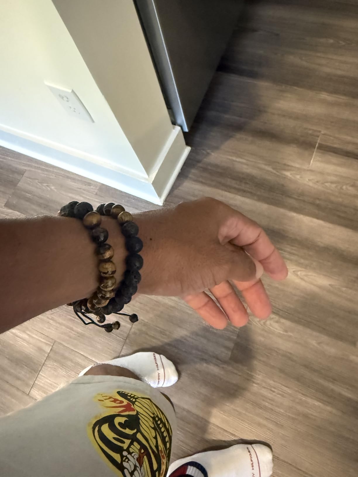 M MOOHAM Beaded Bracelets Set for Men Teen Boys - Beaded Natural Stone 8mm Tiger Eye Matte Agate Lava Rock Bracelets for Men Teen Boys Dad Grandpa Birthday Gifts Jewelry customer photo 1