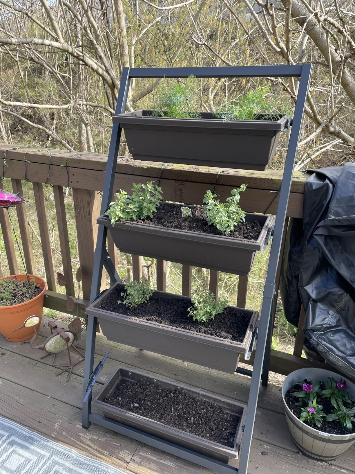Outland Living 4-Ft Raised Garden Bed - Vertical Garden Freestanding Elevated Planters 4 Container Boxes - Good for Patio Balcony Indoor Outdoor - Perfect to Grow Vegetables Herbs Flowers customer photo 2