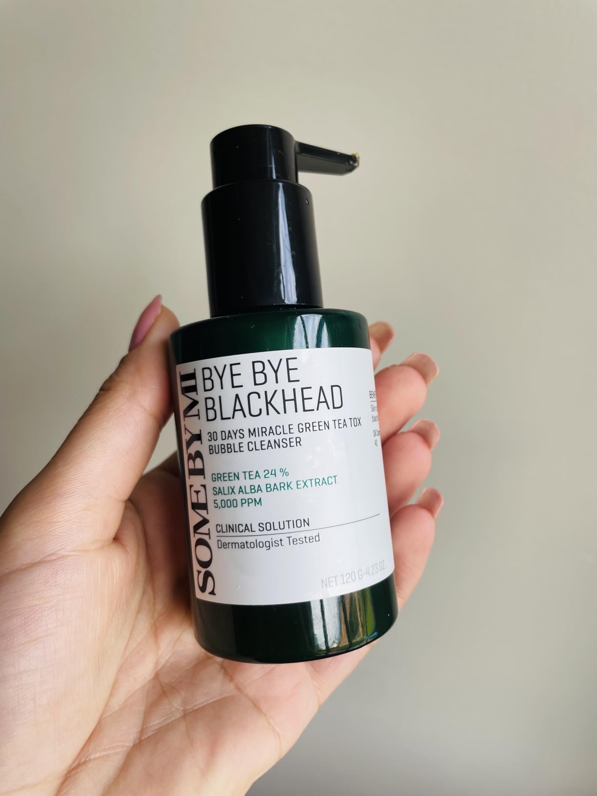 SOME BY MI Bye Bye Blackhead 30 Days Miracle Green Tea Tox Bubble Cleanser, 4.23oz, 120g, Korean Face Wash & Bubble Face Mask, Daily Blackhead-Removing Pore Minimizer for Face, Korean Skin Care customer photo 1