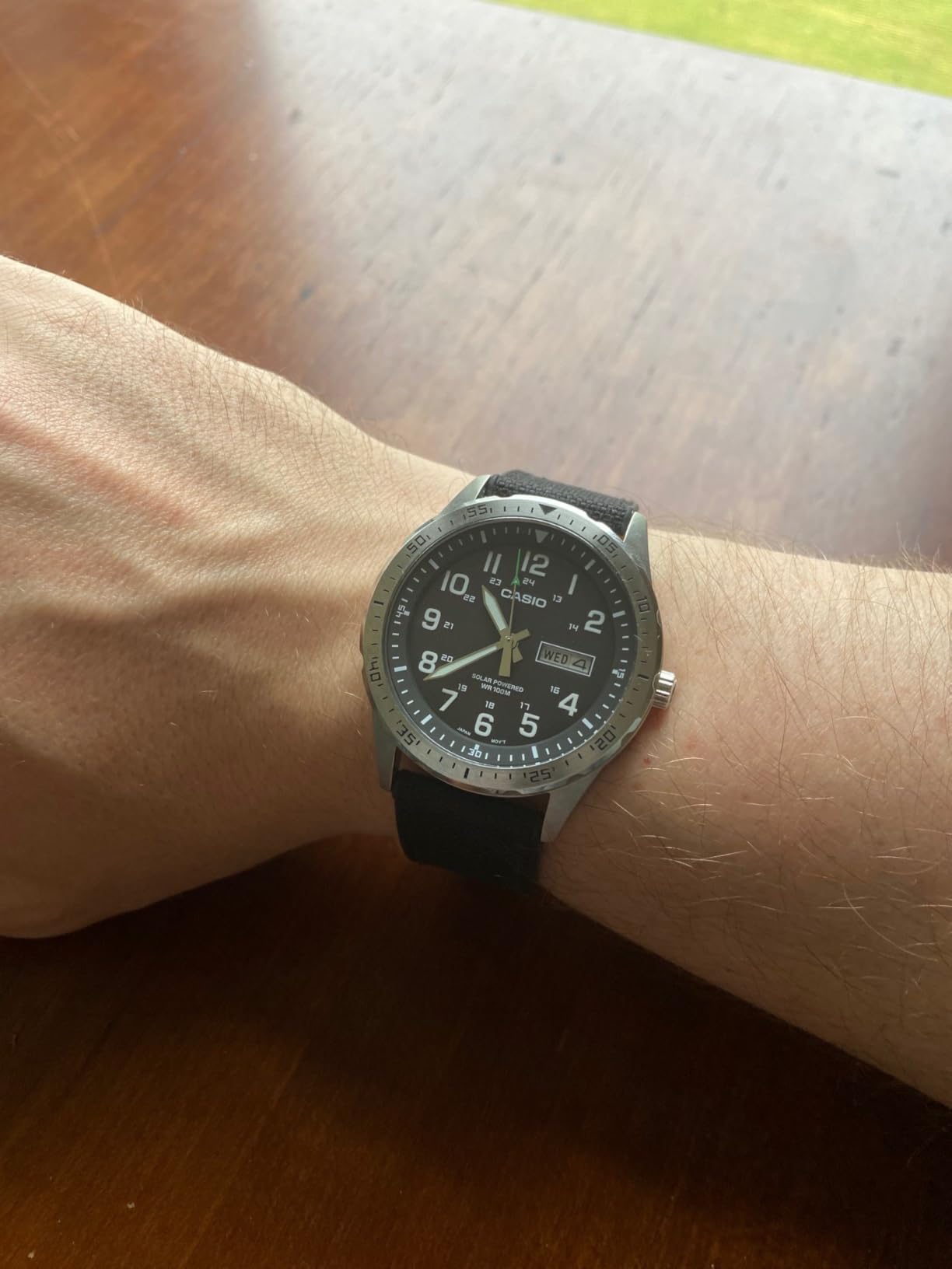 Casio MTPS120L Series Unisex Analog Watch | 100M WR | Stainless Steel Case | Solar Powered | Military Styling customer photo 2