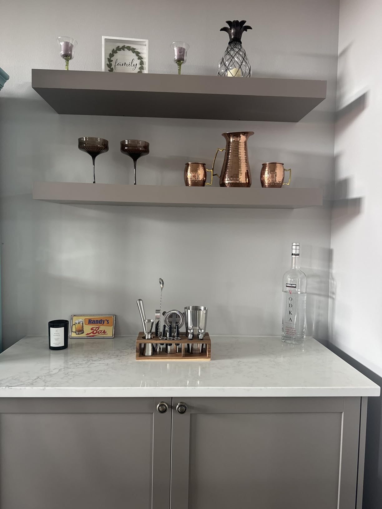 Barillio Gold Bartender Kit - Stainless-Steel Cocktail Shaker Set w/Bamboo Stand - Mixology Bar Tools w/Drink Shaker, Mixer Spoon and Muddler for Cocktails - Home Bar Accessories - 23-Pc Bar Set customer photo 1