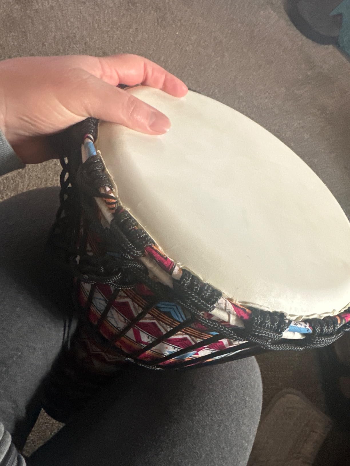 Djembe Drum, AKLOT African Drum Hand-Carved 9.5