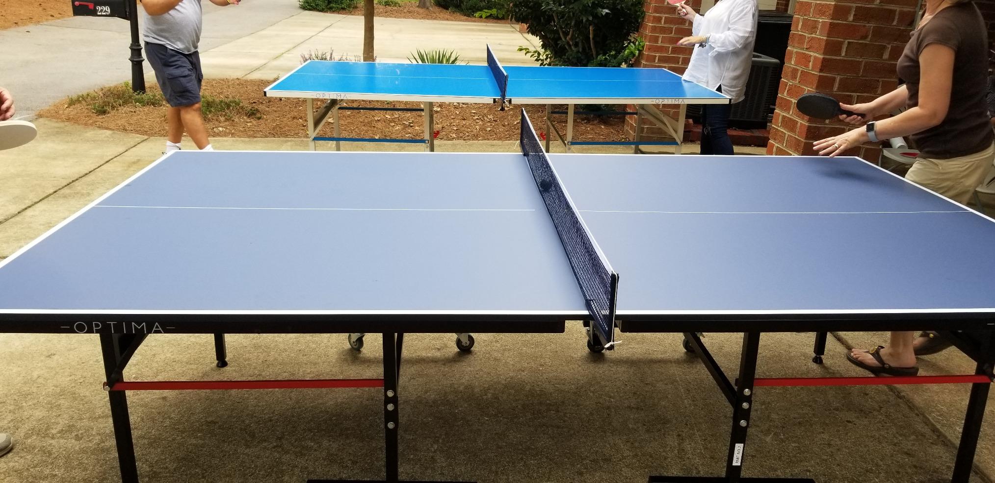 Franklin Sports Table Tennis Tables - Optima Table Tennis Tables - Indoor + Outdoor Tables - Official Size Conversion Tops - Mid-Size Tables for Kids customer photo 1
