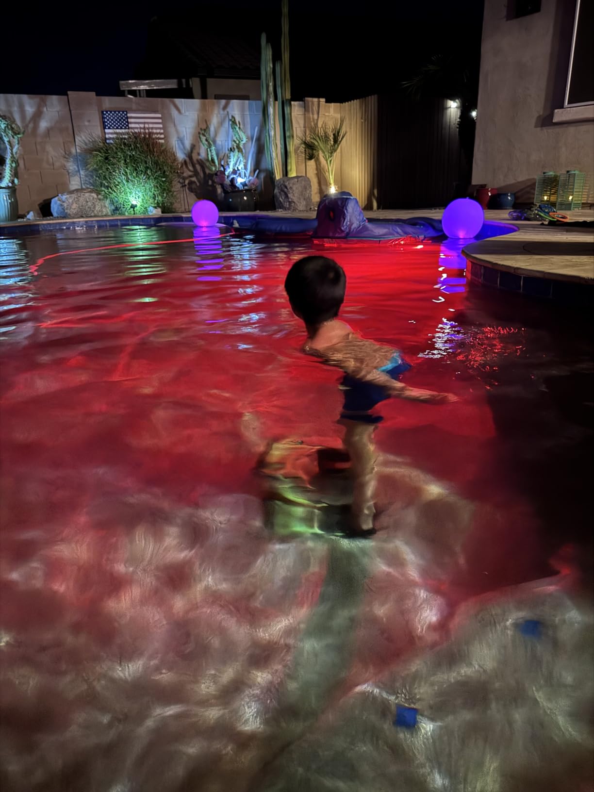 HAPIKAY Solar Floating Pool Lights, 2 Pack, 14-Inch Auto Color-Changing LED Light Balls, Waterproof Inflatable Solar Pool Light, Patio, Backyard Pond Event Wedding Decor customer photo 2