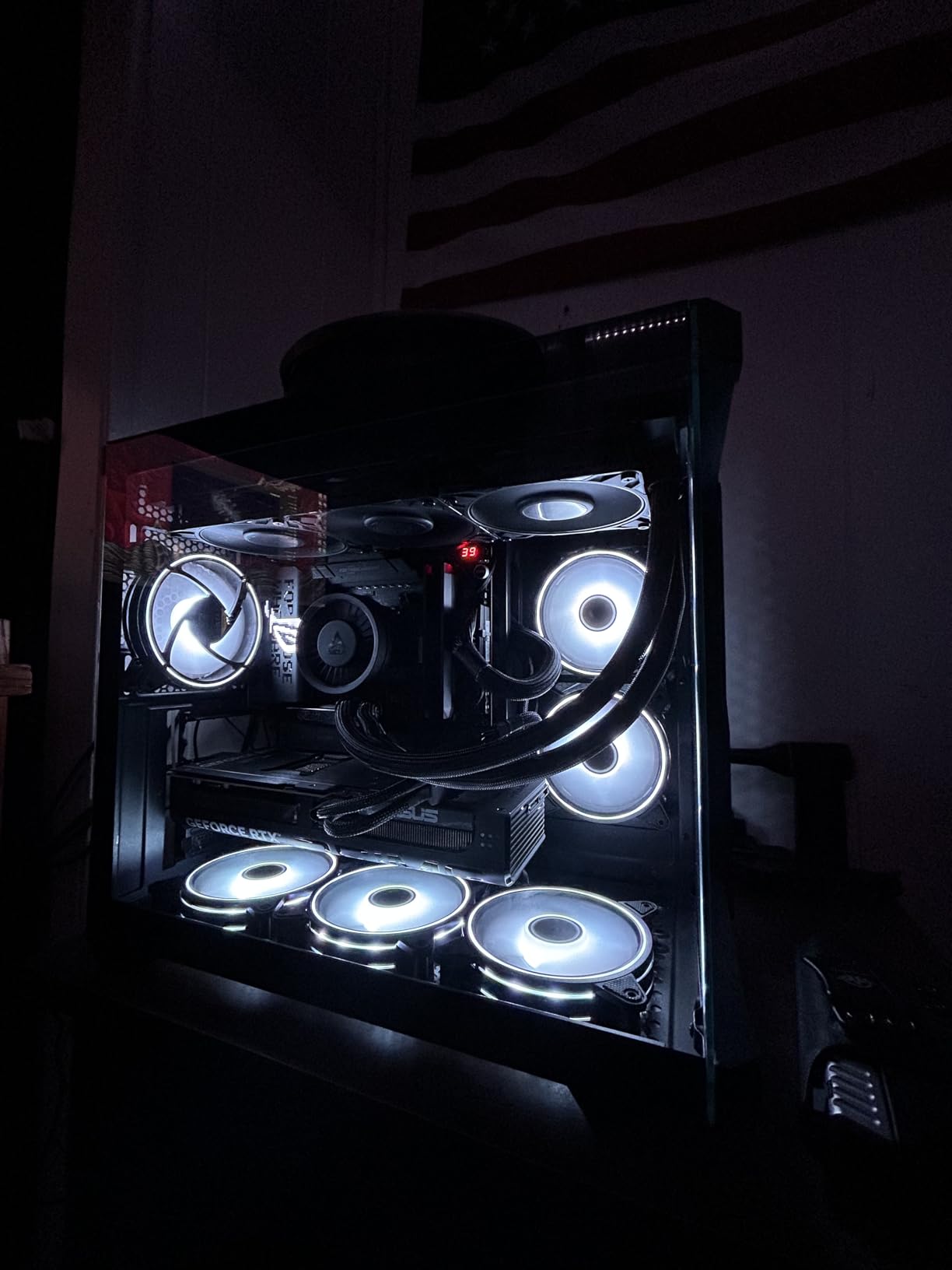 EZDIY-FAB Moonlight 120mm RGB Case Fan, 6 Pack, ARGB, Aura SYNC, Speed Control, 26.16 CFM, Desktop Compatible customer photo 1