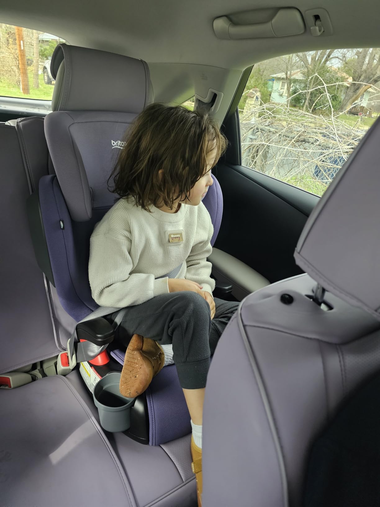 Britax Skyline 2-Stage Belt-Positioning Booster Car Seat, Dusk - Highback and Backless Seat customer photo 2