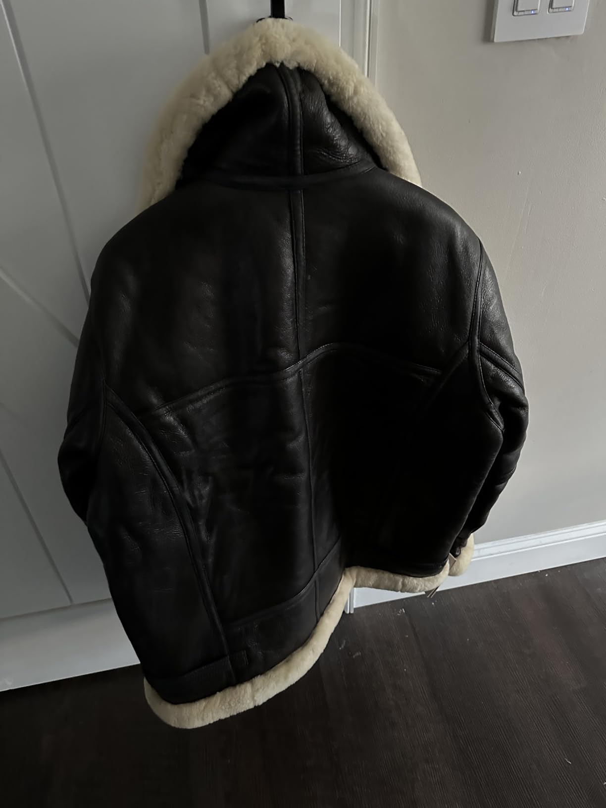 B3 Bomber Jacket Aviator Real Shearling B3 Bomber Jacket Winter customer photo 2