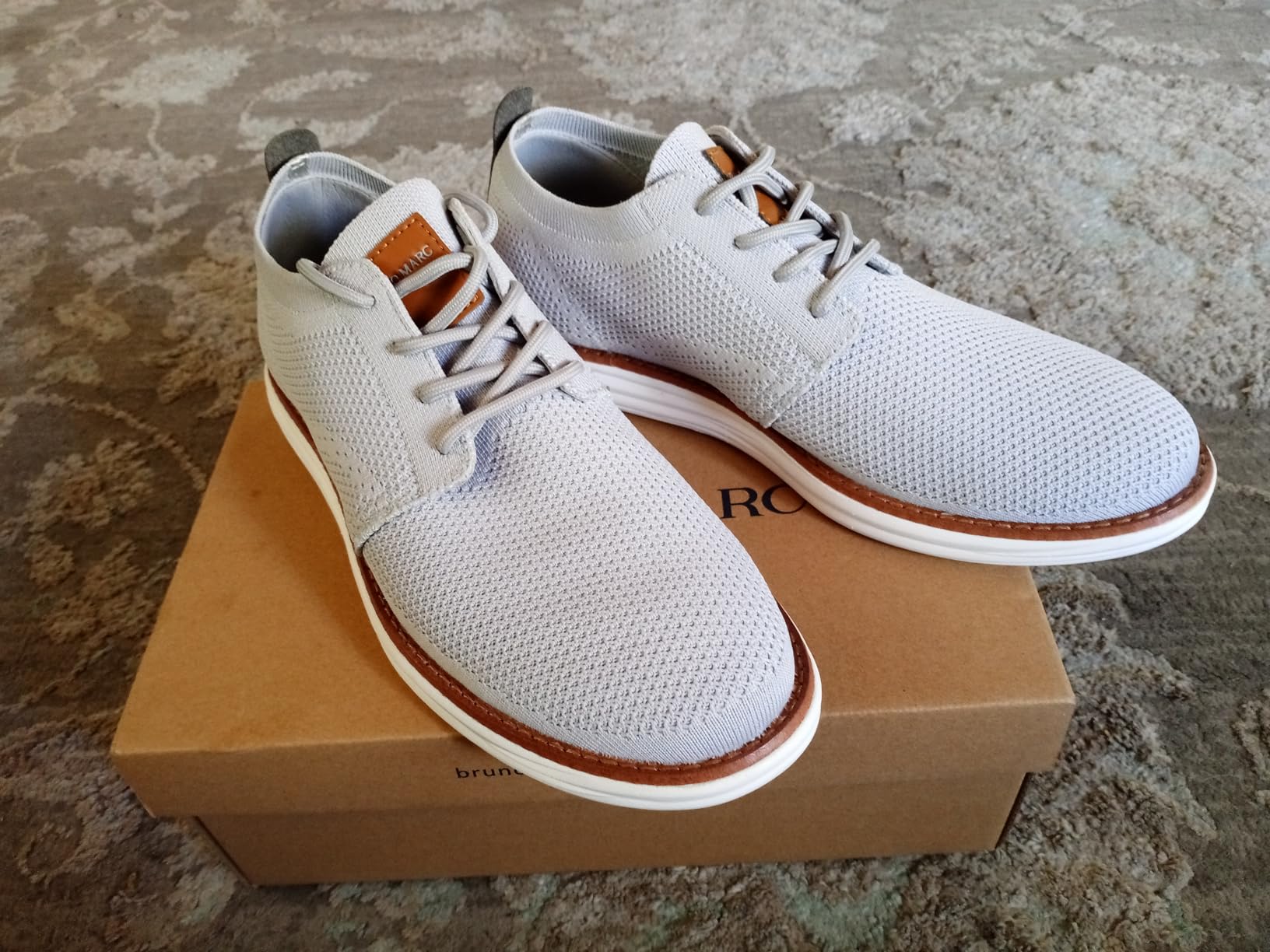 Bruno Marc Men's KnitFlex Breeze Mesh Sneakers Oxfords Lace-Up Lightweight Casual Walking Shoes customer photo 2