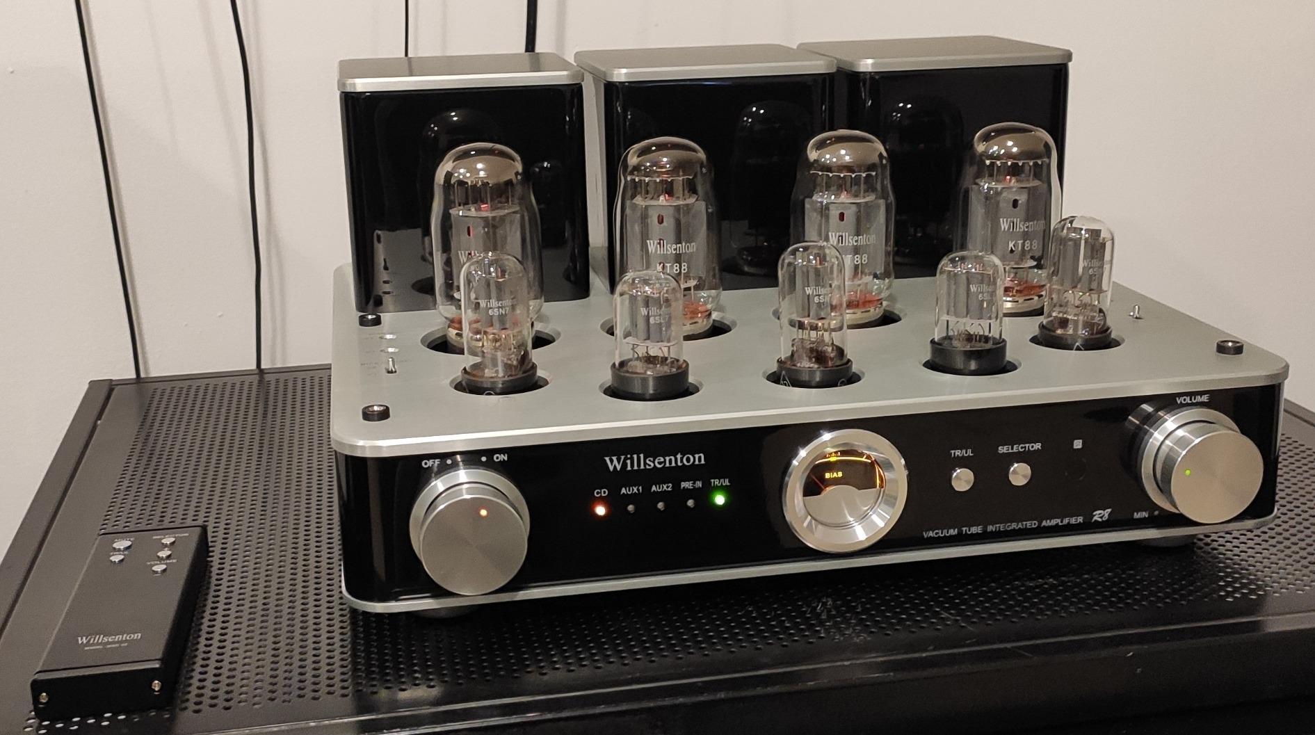 R8 KT88 x4 Tube Amplifier Hi-Fi Integrated Vacuum Tube Amp with Headphone Output, KT88/EL34 Replaceable customer photo 1