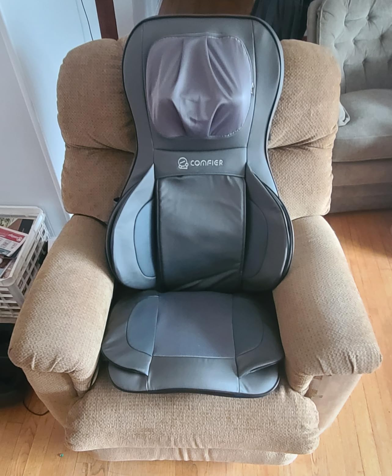 COMFIER Massager Chair with Heat, Shiatsu Neck Back Massager Portable with Compression & Rolling, Massage Chair Pad for Neck & Back for Muscle Tension Relief, Father Day Gift customer photo 2