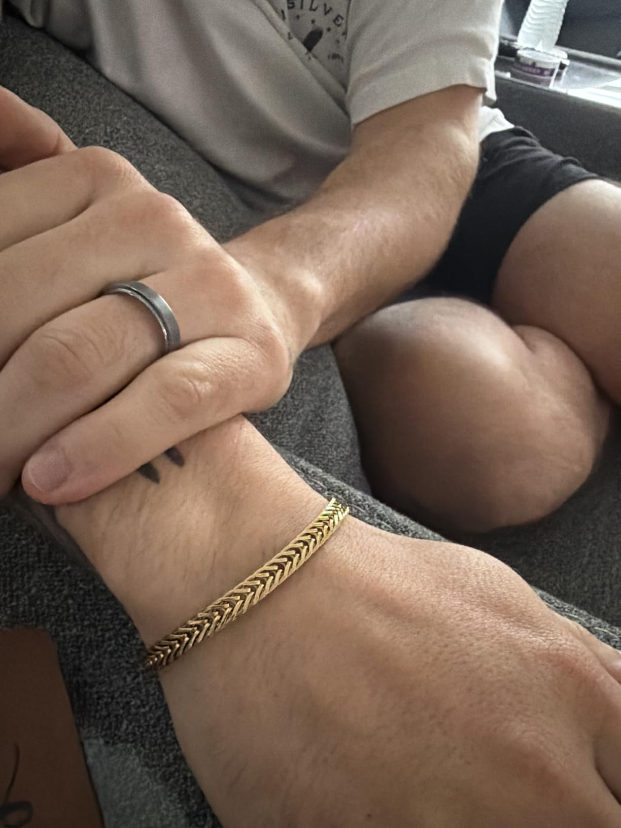 Chain Bracelets For Men - Premium Stainless Steel, Silver, Gold Plated Non Tarnish - Mens Jewelry, Stylish Gifts For Him customer photo 1