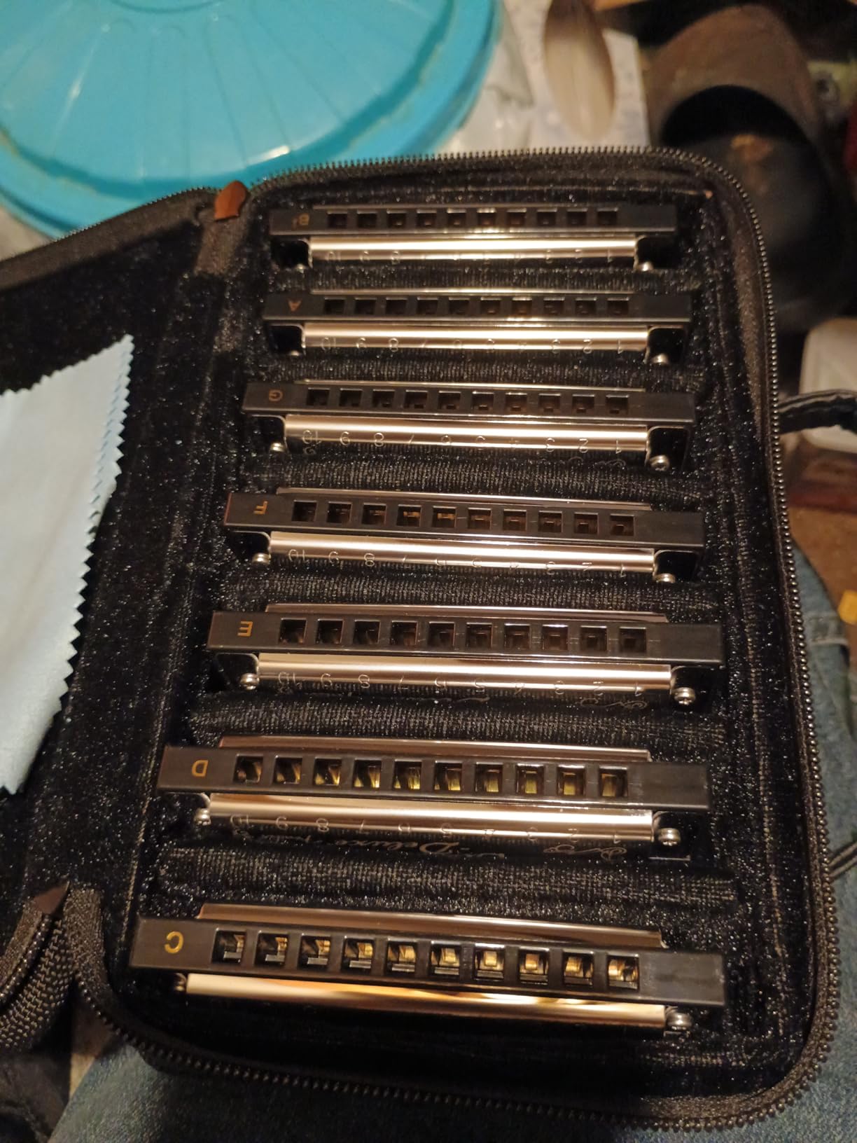 Fender Blues Deluxe Harmonica, Pack of 3 with case (Keys C,G,A) customer photo 2