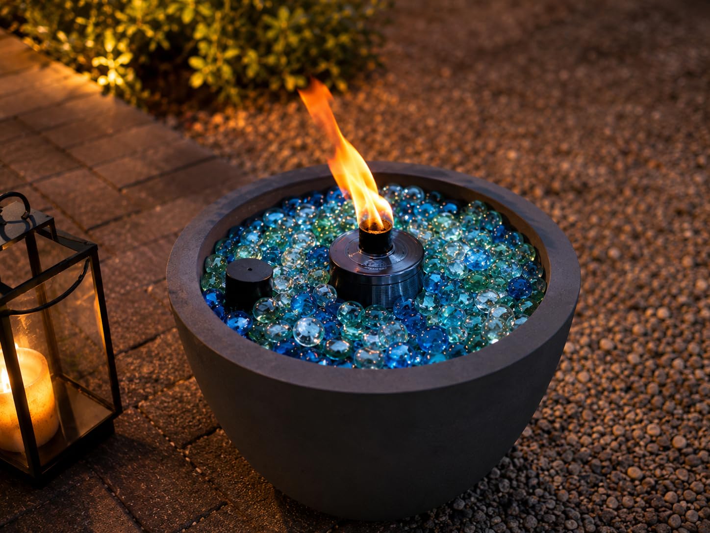 Kante 18 Inch Dia Round Concrete Planter, Indoor Outdoor Large Plant Pot with Drainage Hole and Rubber Plug for Home Patio Garden, Weathered Concrete customer photo 1
