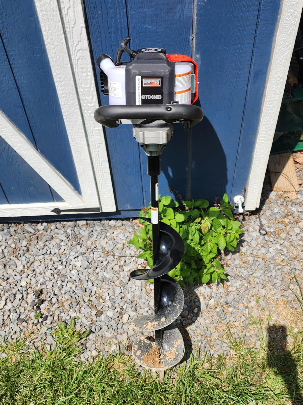 GardenTrax Earth Auger Combo 43cc 2cycle Powerhead with 8 Inch Auger Drill Bit EPA Compliant Post Hole Digger customer photo 2