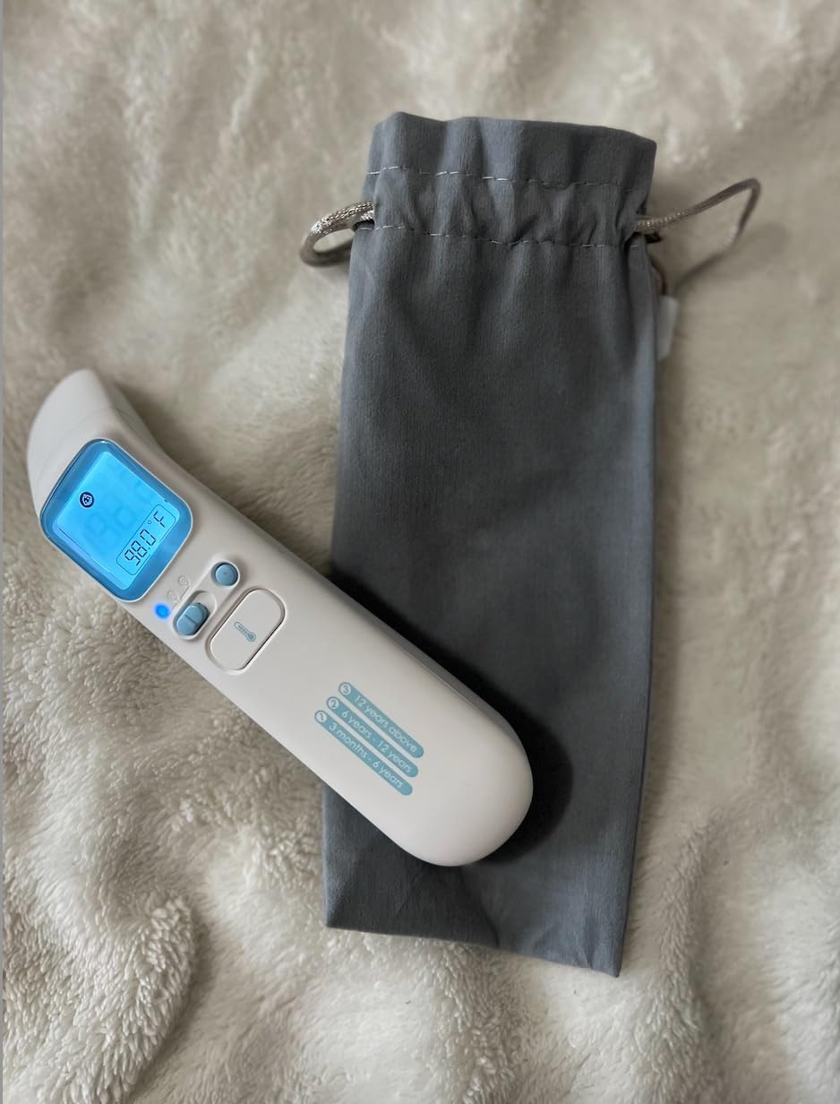 Ear and Forehead Thermometer for Adults, 3-in-1 Infrared Digital Thermometer for Kids and Baby, Accurate 1 Second Reading, Fever Alert, Backlit Display and Storage Pouch customer photo 2