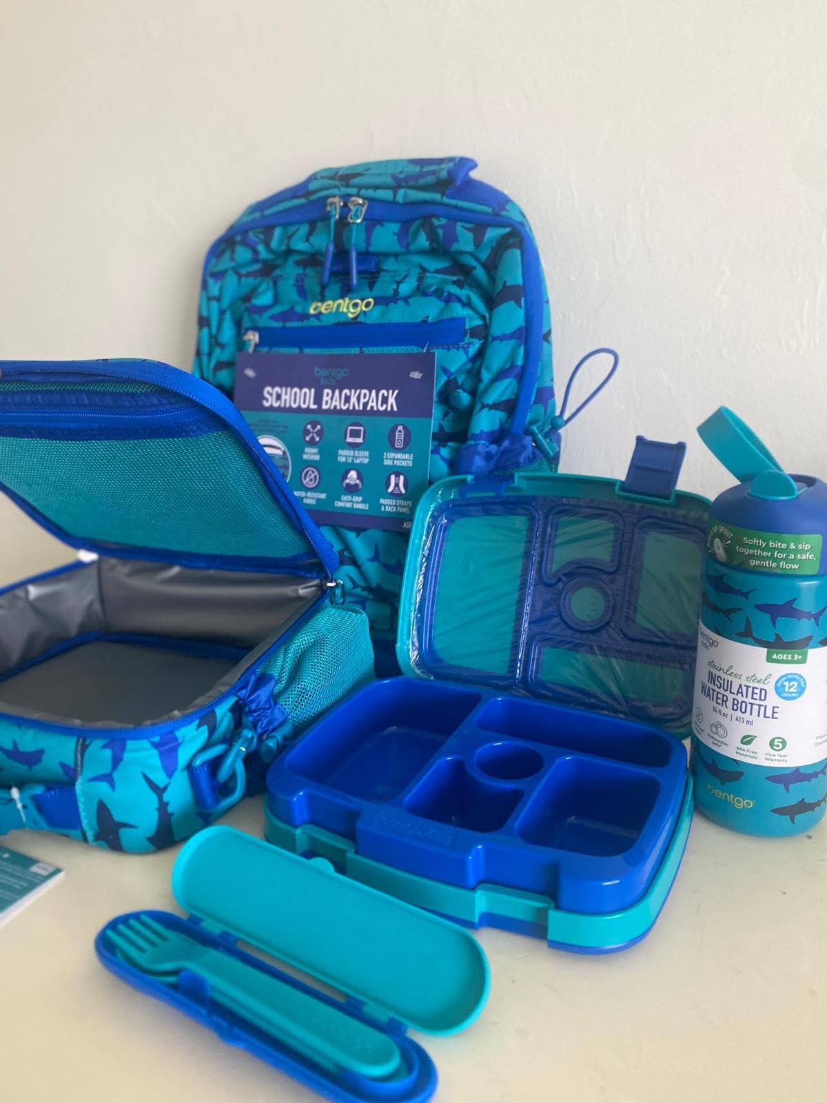 Bentgo Kids Prints Leak-Proof, 5-Compartment Bento-Style Kids Lunch Box - Ideal Portion Sizes for Ages 3-7, Durable, Drop-Proof, Dishwasher Safe, & PFAS & BPA-Free Materials (Dinosaur) customer photo 1