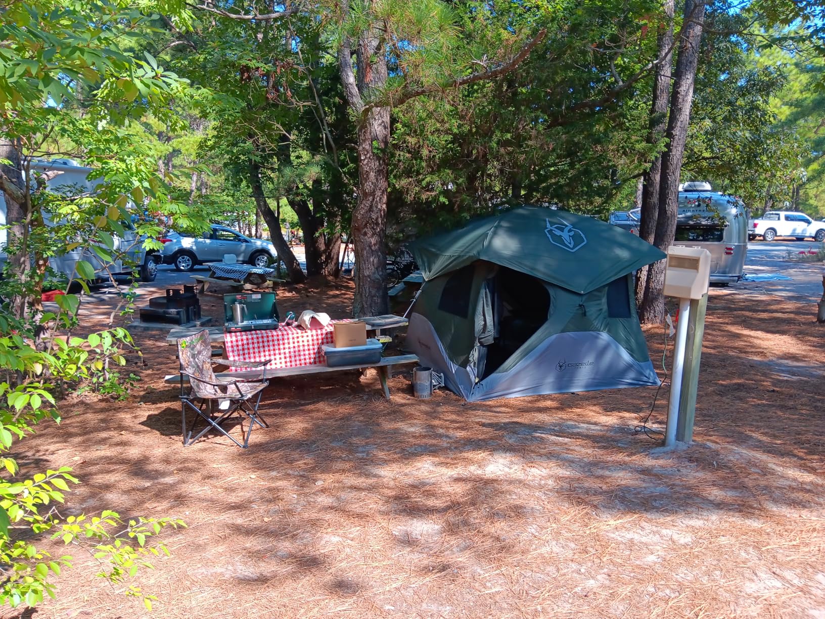 Gazelle T4 Hub Tent, Easy 90 Second Set-Up, Waterproof, UV Resistant, Removable Floor, Ample Storage Options, 4-Person, Alpine Green customer photo 1