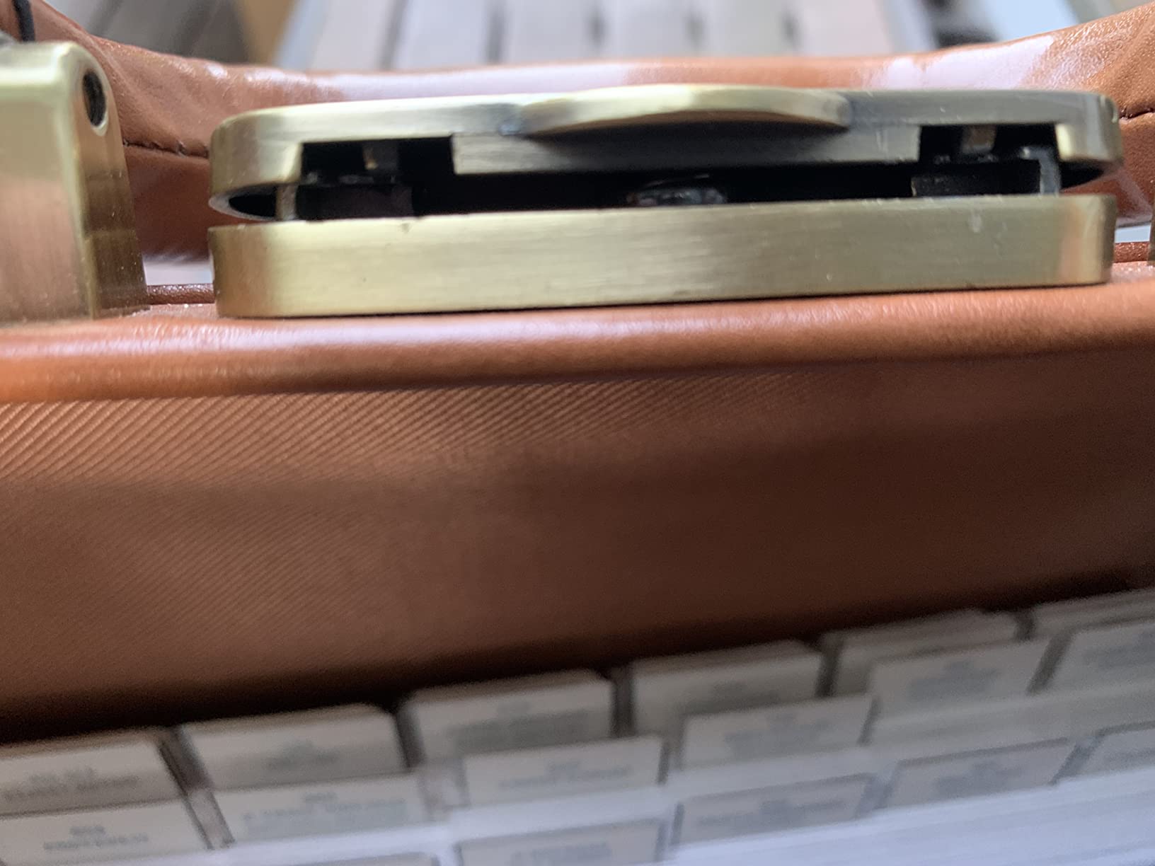 Banuce Vintage Leather Briefcase for Men with Lock 15.6 Inch Laptop Legal Lawyer Bag Office Work Business Travel customer photo 2