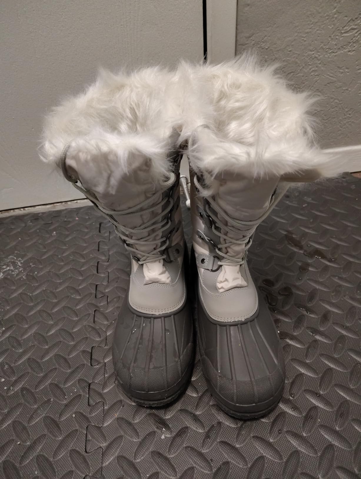 mysoft Women's Snow Boots Warm Insulated Faux Fur Lined Waterproof Mid-Calf Winter Boots customer photo 2