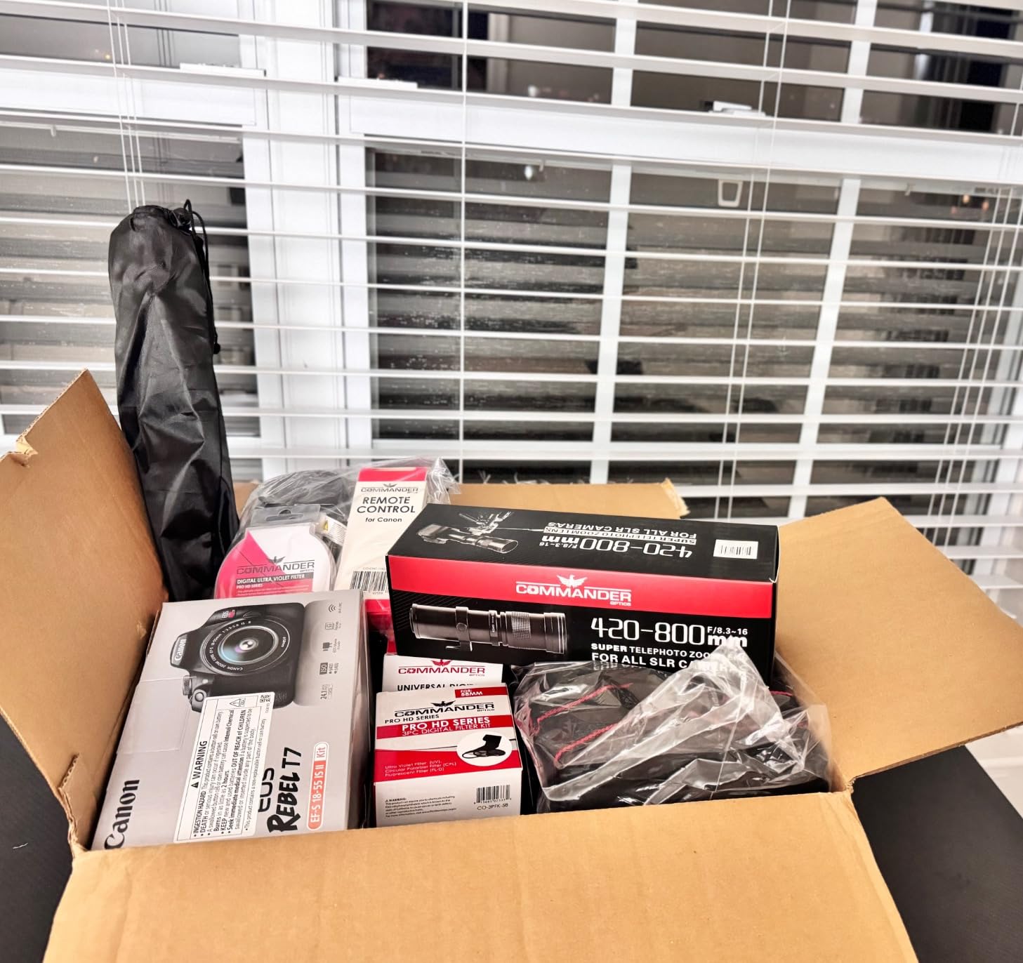Canon EOS Rebel T7 DSLR Camera Bundle with 18-55mm IS II, EF 75-300mm III, and 500mm Preset Lens, 32GB Memory and Accessories (Renewed) customer photo 1