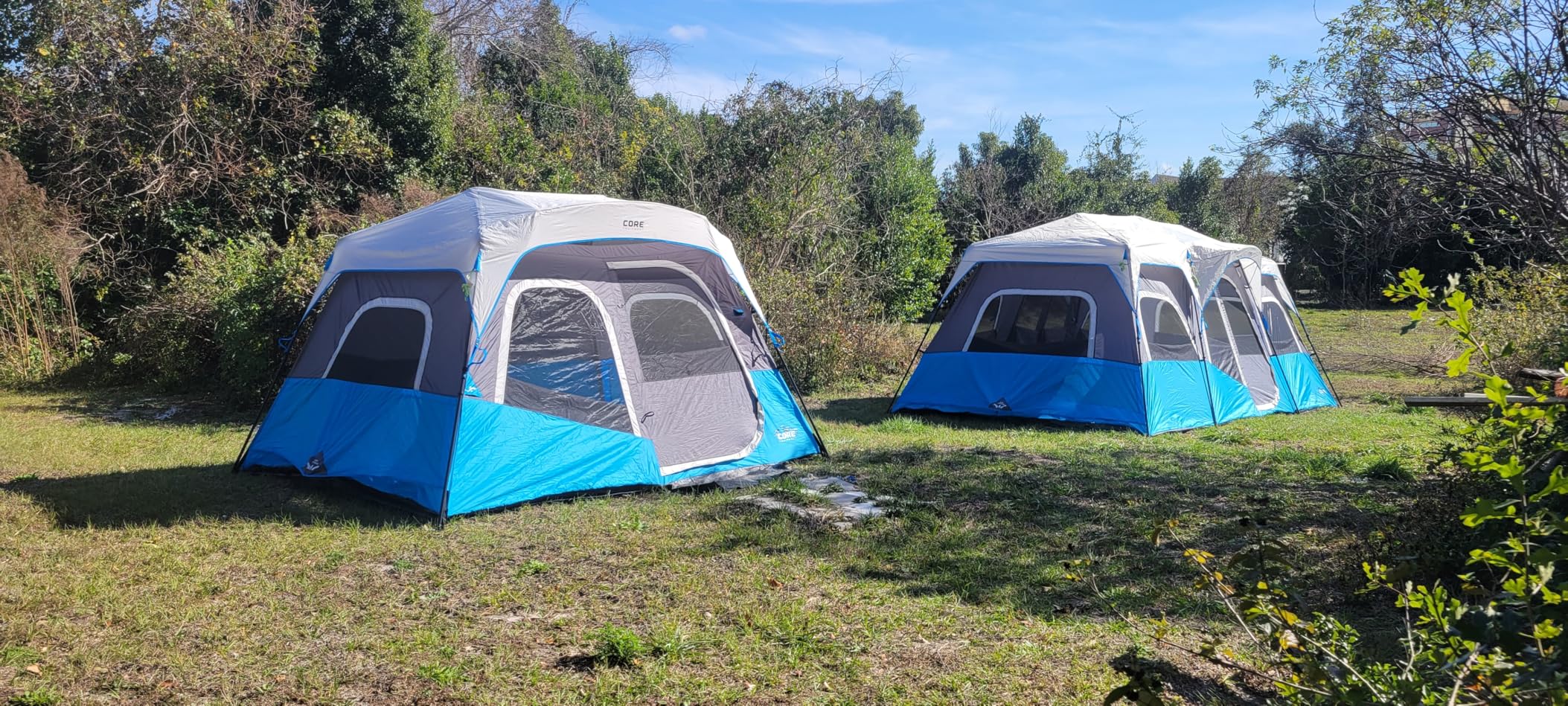 CORE Instant Cabin Tents with LED Lights | Family Multi Room Lighted Pop Up Tents for Camping | Included Storage Pockets for Camping Accessories customer photo 2