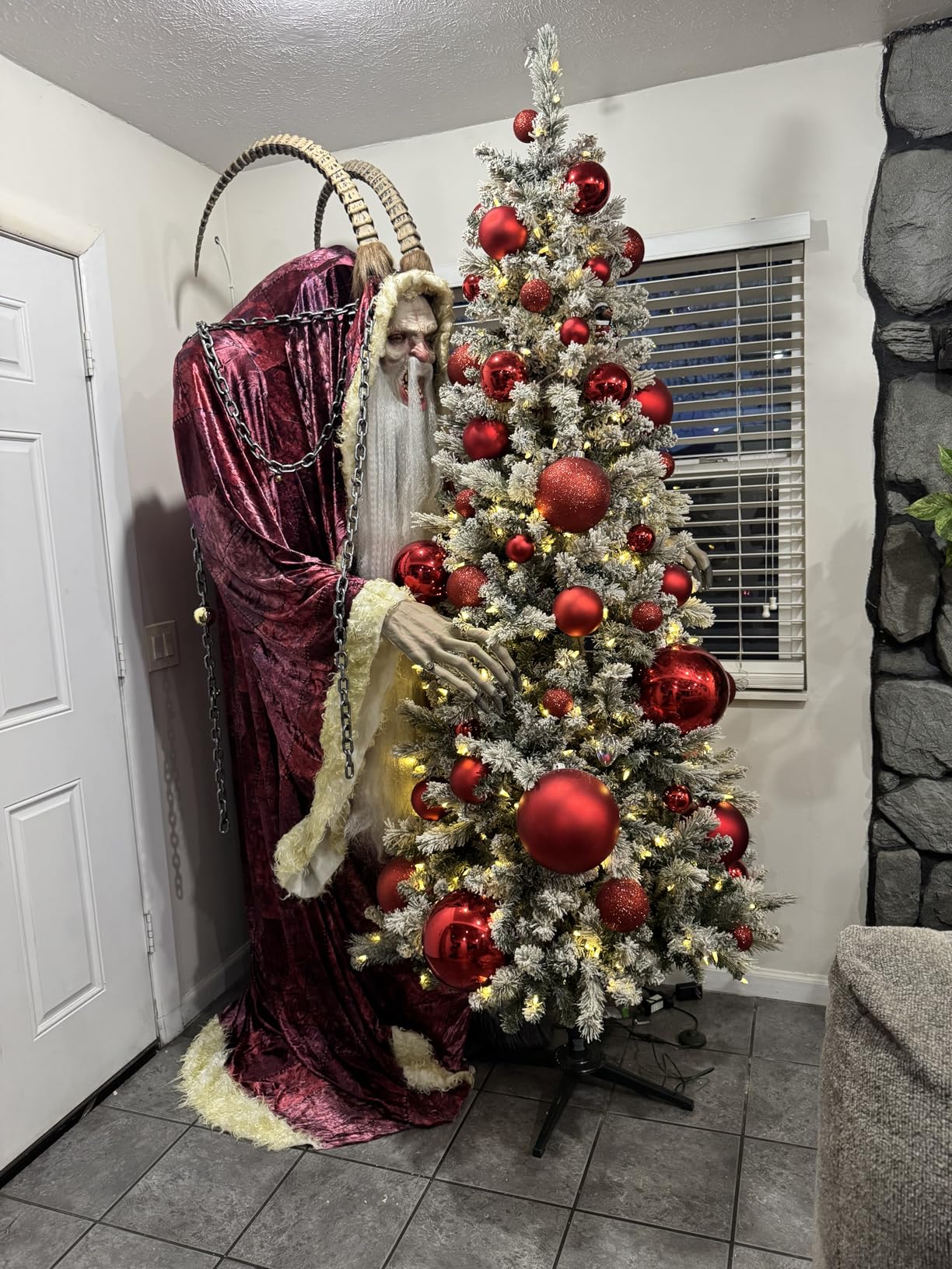 Spirit Halloween 7 Ft 3 In Krampus Animatronic, Multicolor customer photo 1