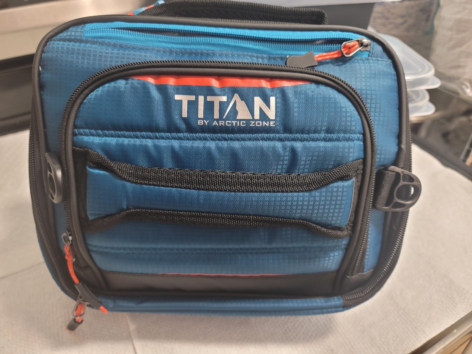 Titan High Performance Fridge Cold Expandable Insulated Lunch Box - Blue customer photo 1