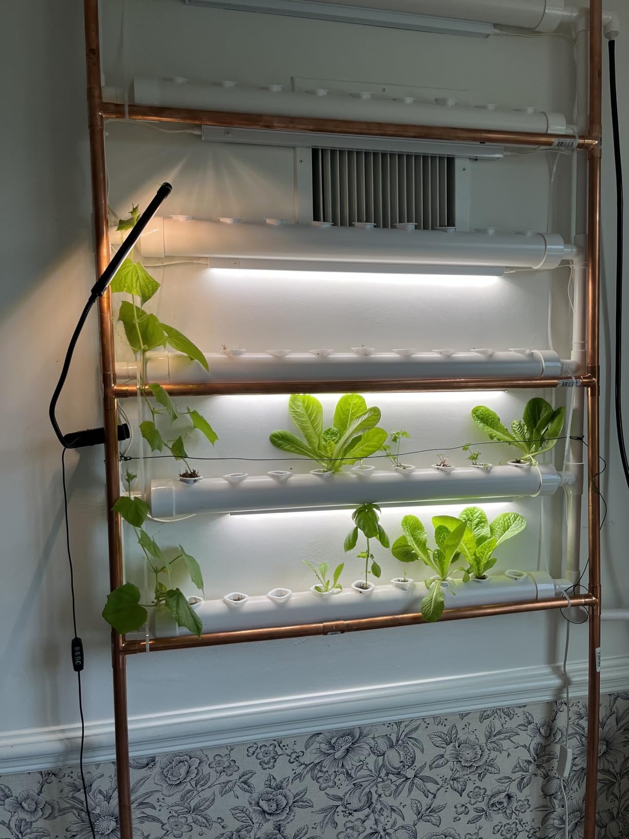 VIVOSUN Hydroponic Grow Kit, 1 Layer 36 Plant Sites 4 Food-Grade PVC-U Pipes Hydroponics Planting System with Water Pump customer photo 1