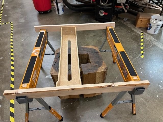 Bora Portamate Speedhorse XT Sawhorse Pair- Two pack, 30-36 inch height adjustable Legs, Metal Top for 2x4, Heavy Duty Pro Bench Saw Horse for Contractors, Carpenters - PM-4550T,Orange customer photo 2