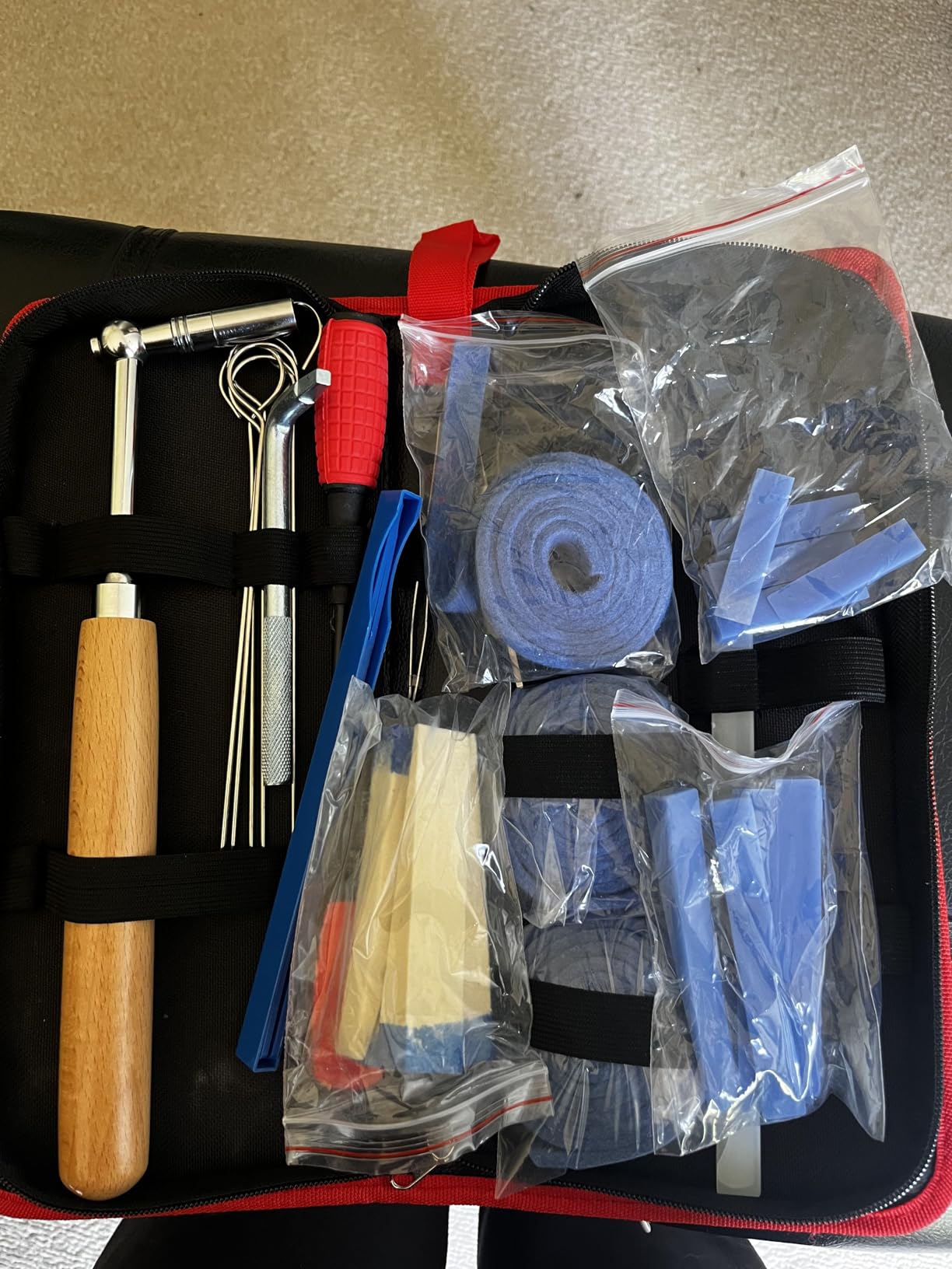 CONCHACIELO Professional Piano Tuning Kit: Universal Piano Tuning Tools Kit Set with Portable Case, Tuning Wrench, Wrench Fastener, Tuning Mute. for Tuning Beginner, Professional Tuner customer photo 1