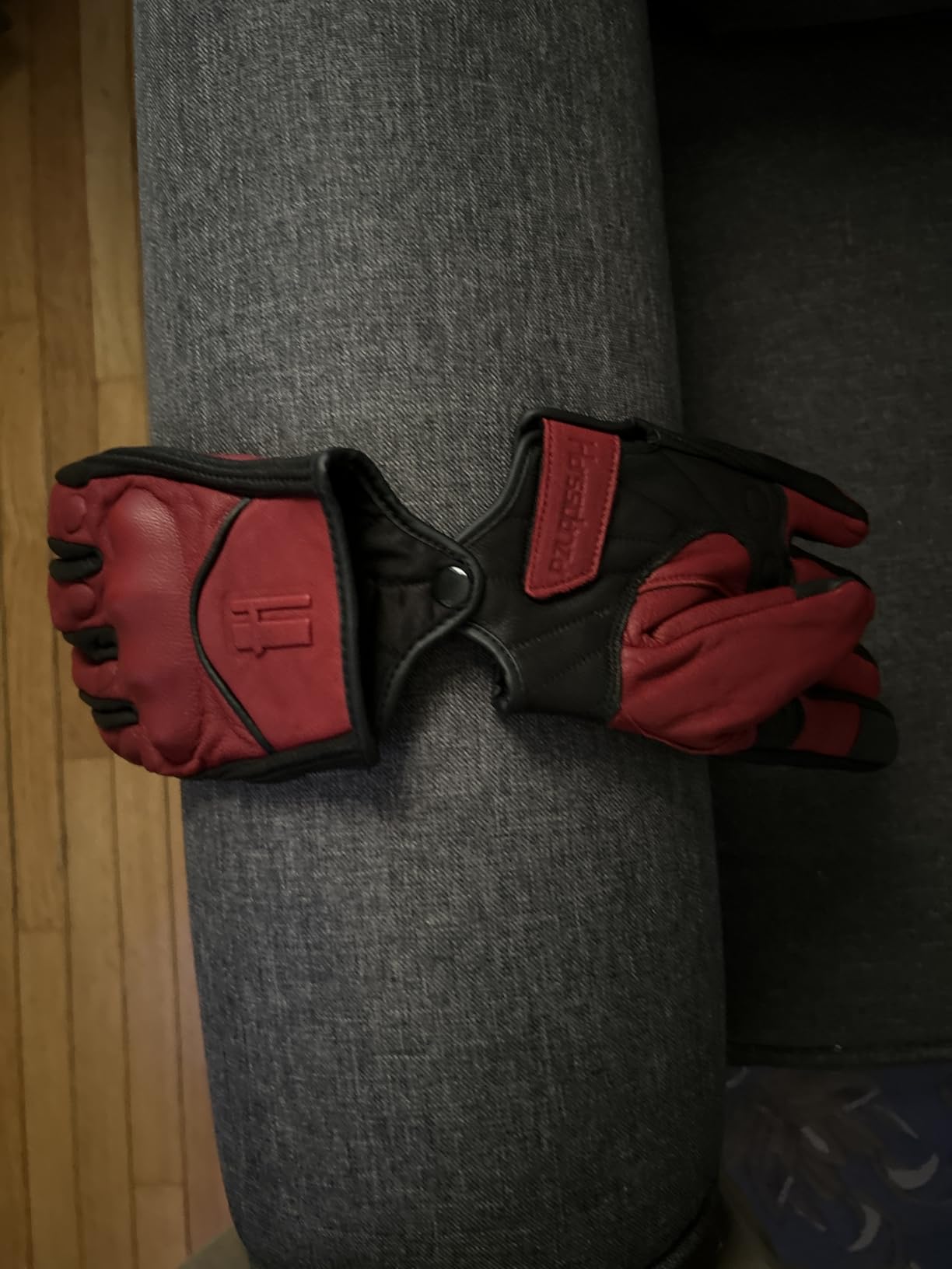 Harssidanzar Leather Motorcycle Gloves for Men Touchscreen GM028 customer photo 1
