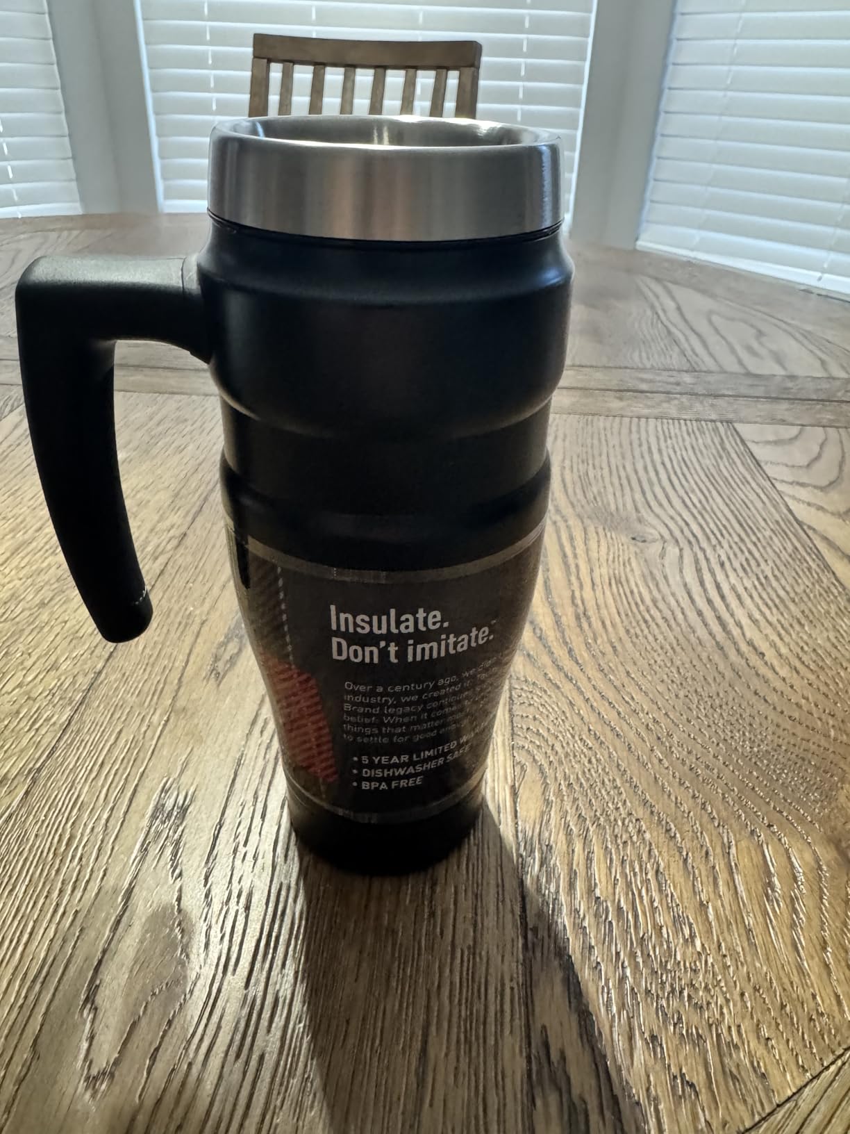 THERMOS Stainless King Vacuum-Insulated Travel Mug with Handle - 16oz, Midnight Blue customer photo 2