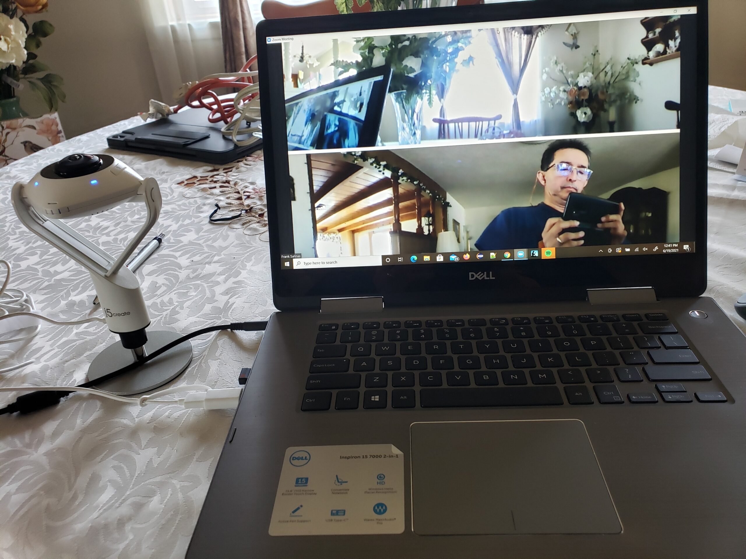 j5create 360 Degree All Around Meeting Webcam - 1080P HD Video Conference Camera with High Fidelity Microphone, USB-C for Video Conferencing, Online Classes, and Collaboration (JVCU360) customer photo 2