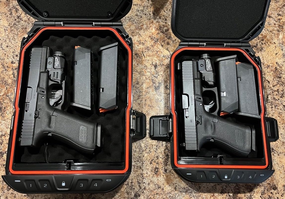 VAULTEK LifePod 20 Full-Size Lockable Weatherproof Case with Built-in Lock, Steel Security Cable, & TSA Handgun Case or Car Safe, Portable Travel Pistol Safe customer photo 2