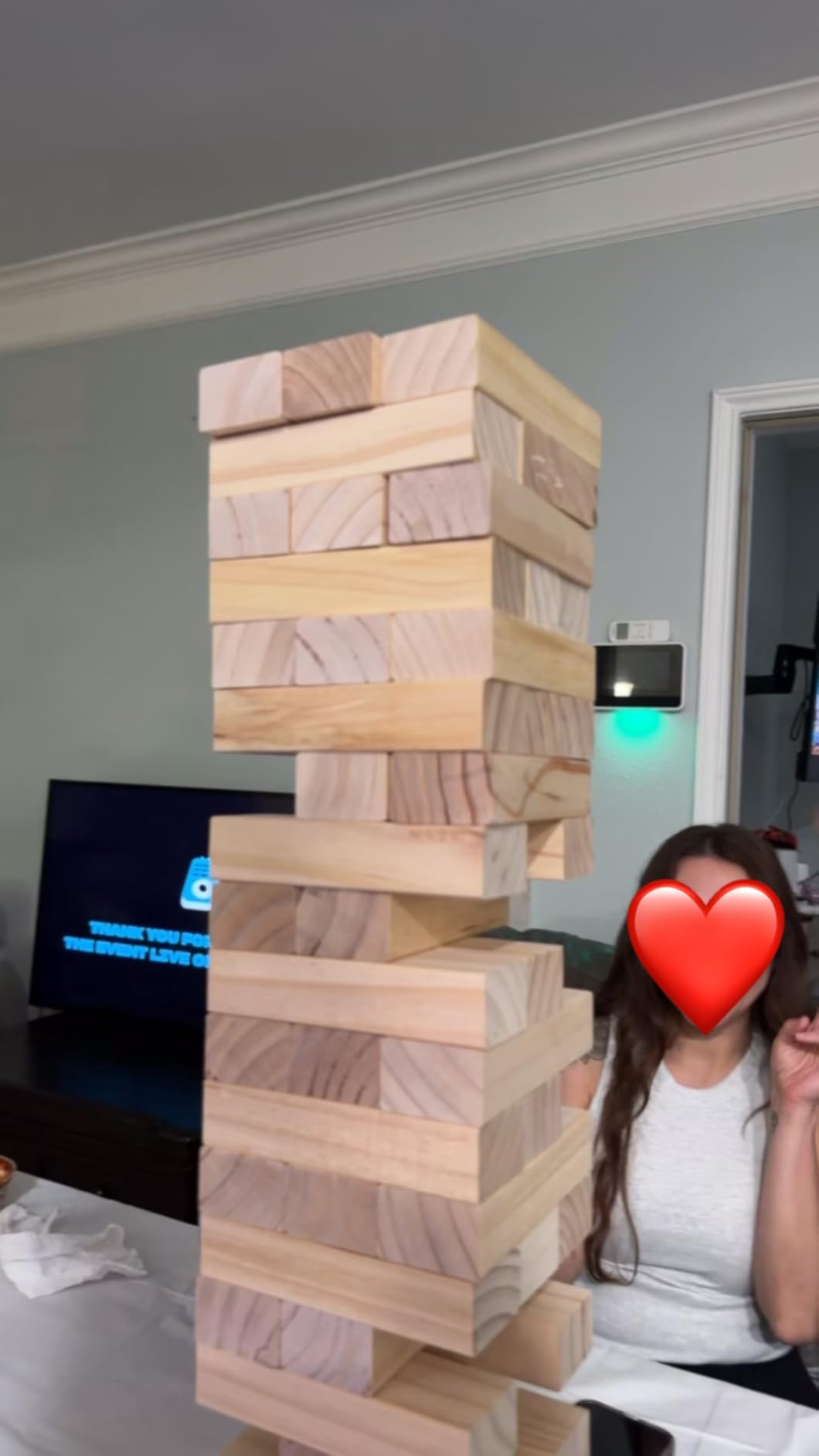 Outdoor Games Large Wooden Tower Stacking Game - 54 Premium Pine Blocks Stack up to 4FT with Custom Rules Board & Heavy Duty Carry Bag customer photo 2