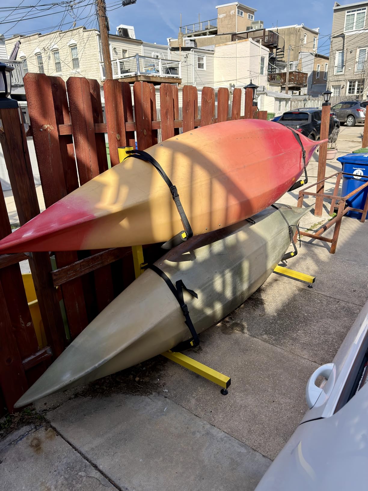 Double Kayak Storage Rack Free Standing Storage for Two Kayak, SUP, Canoe and Paddleboard, Indoor Outdoor or Garage customer photo 2
