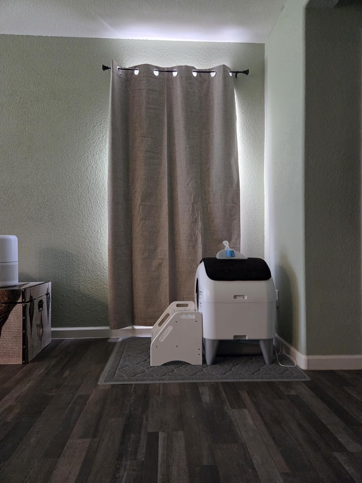 MIULEE 100% Blackout Linen Textured Curtains for Bedroom Solid Thermal Insulated Natural Beige Grommet Room Darkening Curtains & Drapes Luxury Decor for Living Room Nursery 52 x 84 Inch (2 Panels) customer photo 1