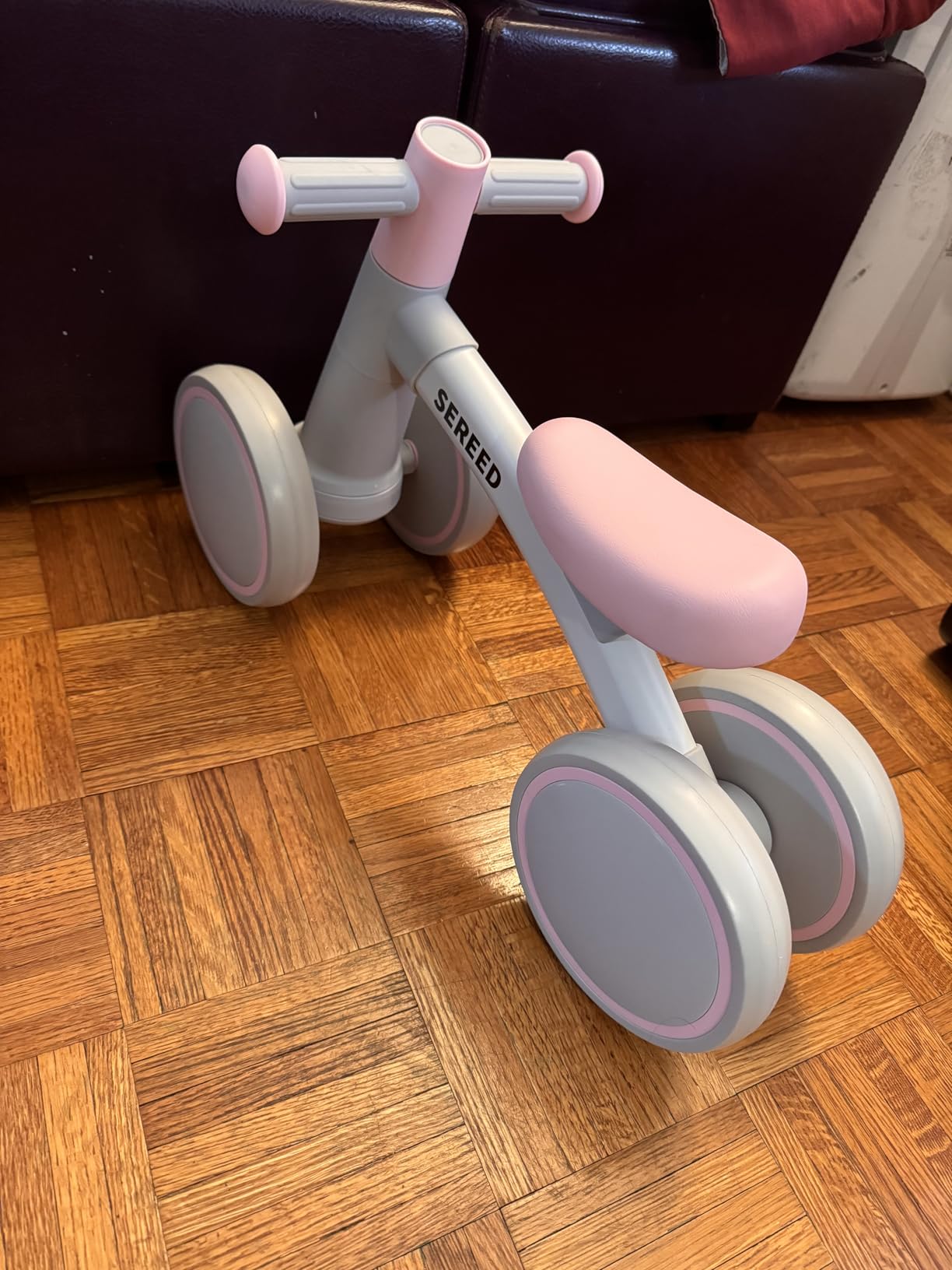 SEREED Baby Balance Bike for 1 Year Old Boys Girls 12-24 Month Toddler Balance Bike, 4 Wheels Toddler First Bike, First Birthday Gifts customer photo 1