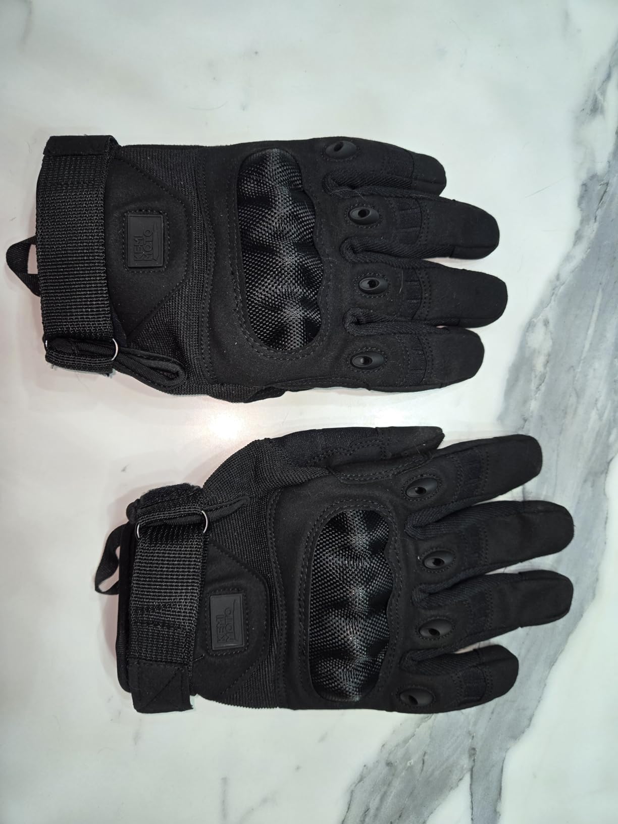 KEMIMOTO Tactical Gloves for Men, Touchscreen Motorcycle Gloves with Hard Shell & Palm Padding customer photo 2