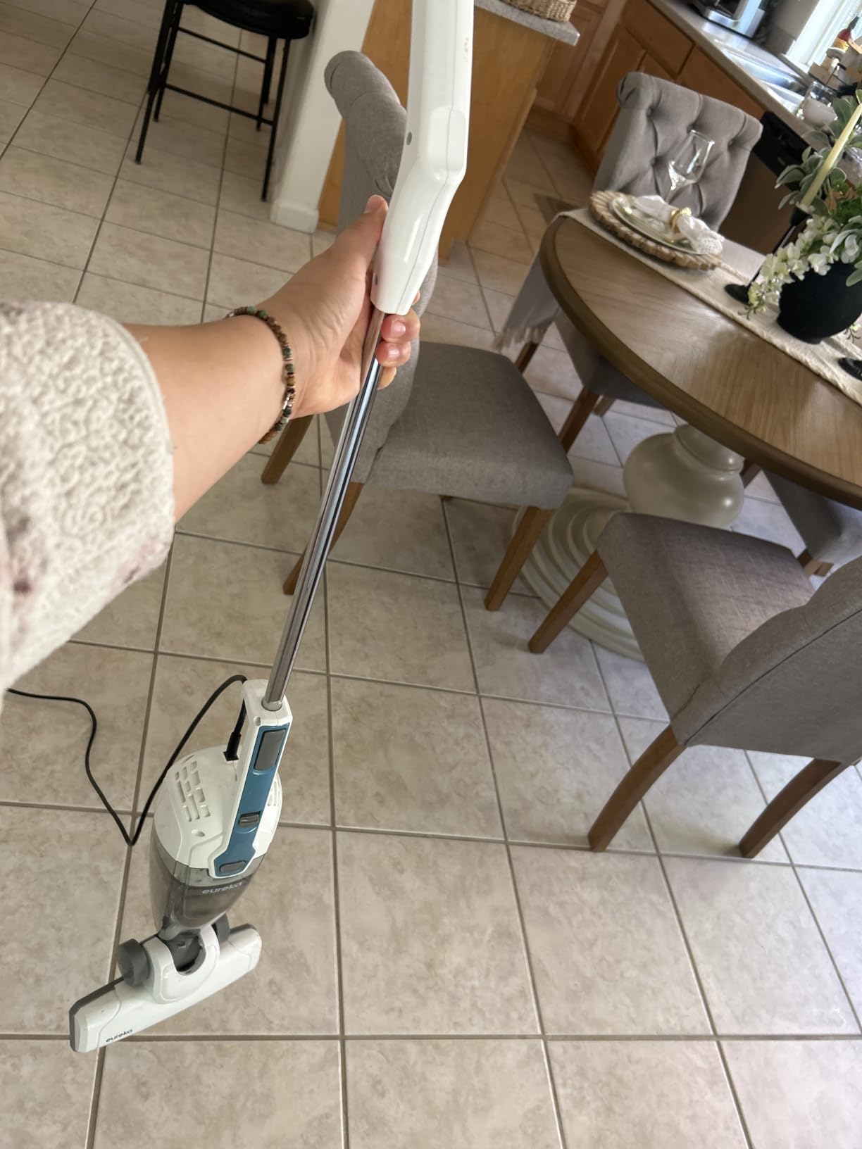 Eureka Corded Stick Vacuum Cleaner for Home Pet Hair, Lightweight Stick Vacuum Cleaner with Powerful Suction for Carpet Tile and Hard Floor, Aqua Blue, 3-in-1 Handheld Vac NES100 customer photo 1