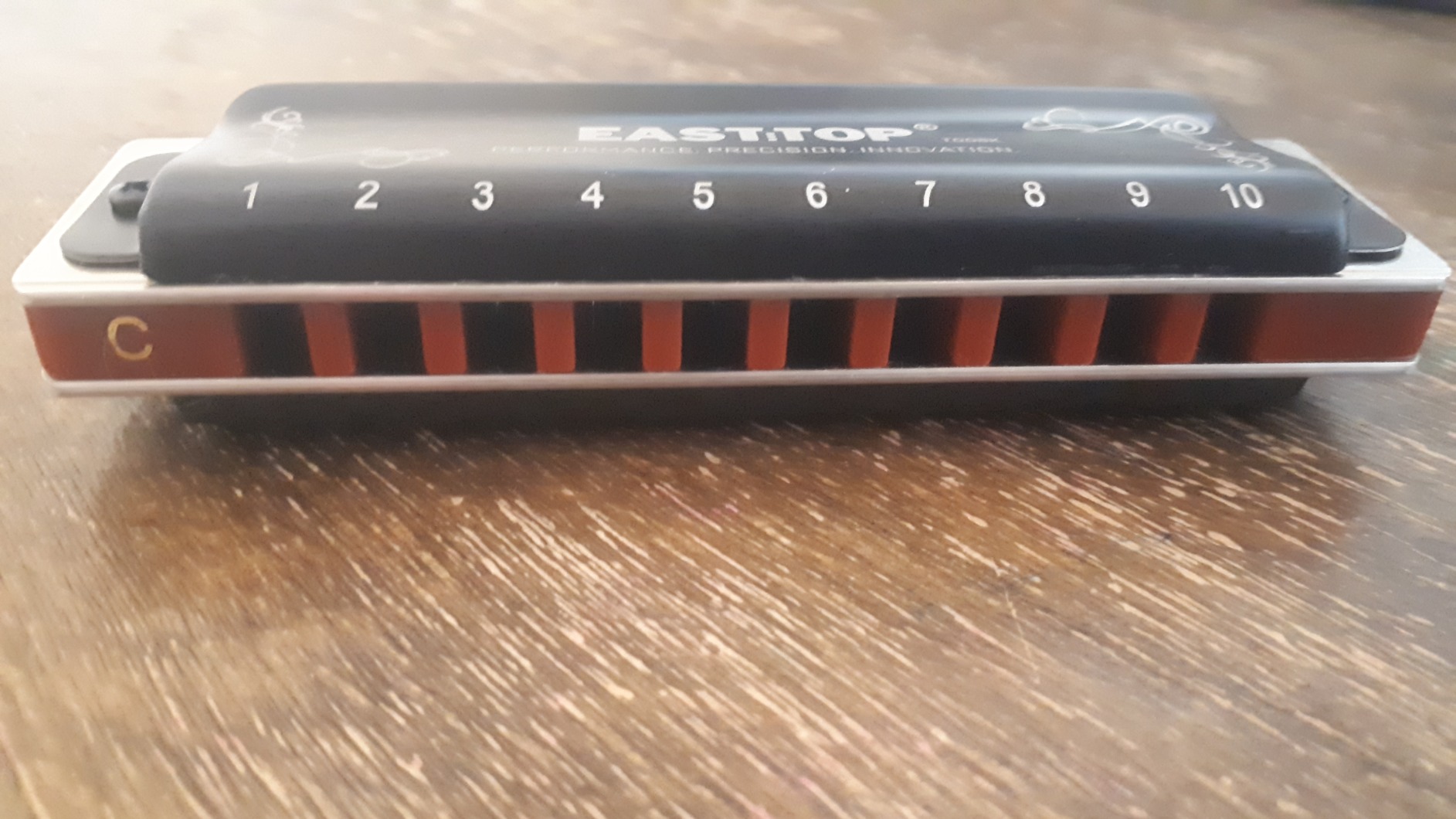 East top Harmonica C, Updated Diatonic Blues Deluxe Harmonica C Key 10 Holes 20 Tones Professional Diatonic Mouth Organ, harmonica for Adults, Professionals, Beginners and Students as gift customer photo 1