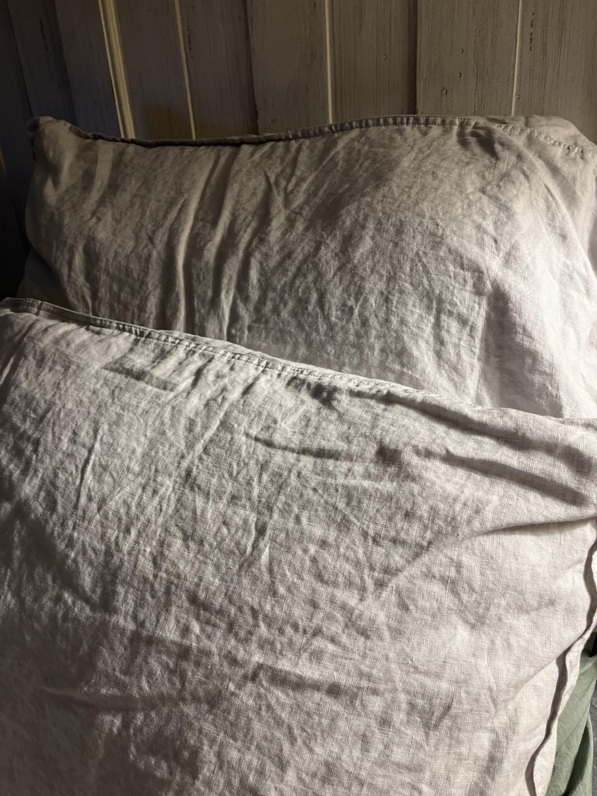 Simple&Opulence 100% Linen Sheet Set 4pcs Basic Style, Deep Pocket, Natural French Washed Flax Solid Color Soft Breathable Bed Sheets - Linen, Queen customer photo 2