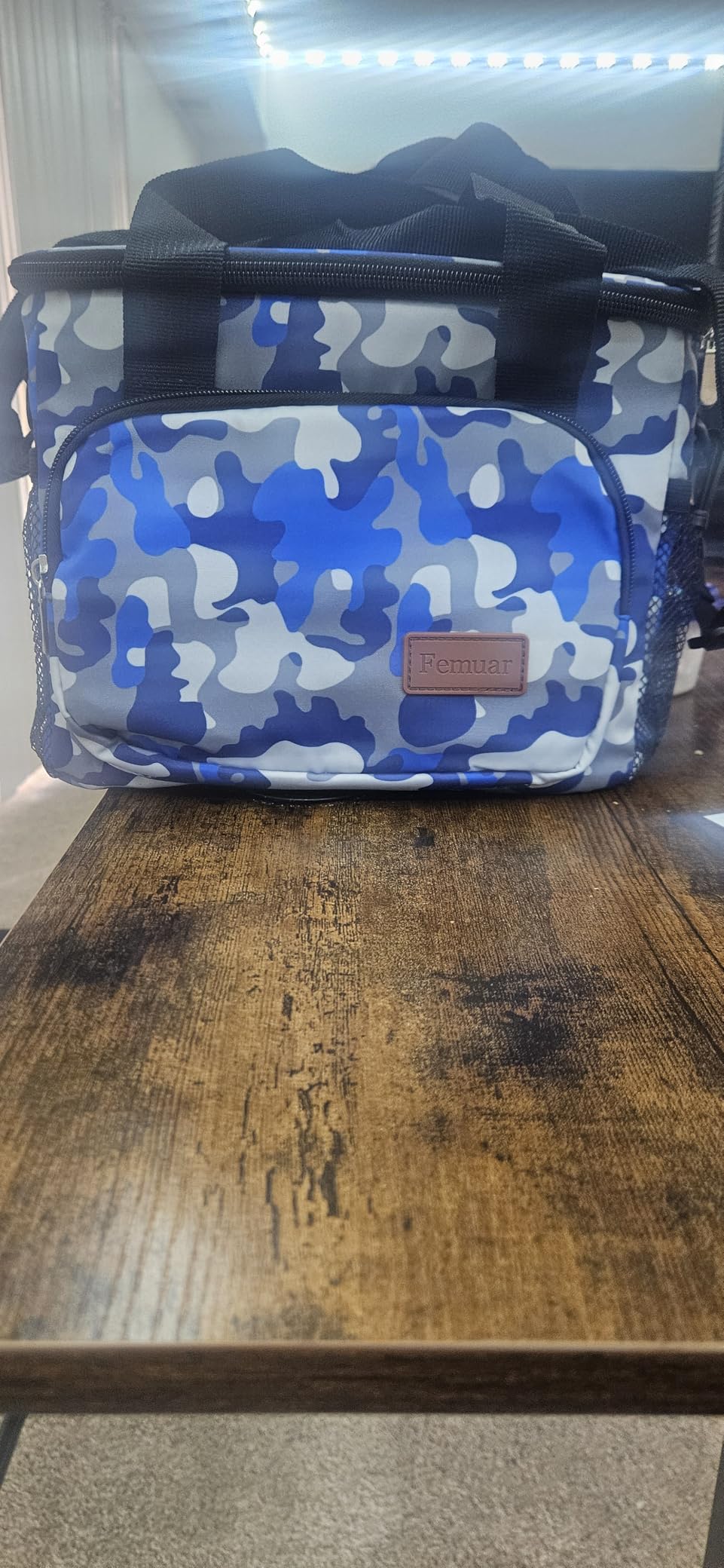 Femuar Reusable Lunch Box for Men/Women - Insulated Lunch Bag Leakproof Lunchbox for Work Office Picnic Beach - Freezable Lunch Cooler Bag with Adjustable Shoulder Strap - Black customer photo 2